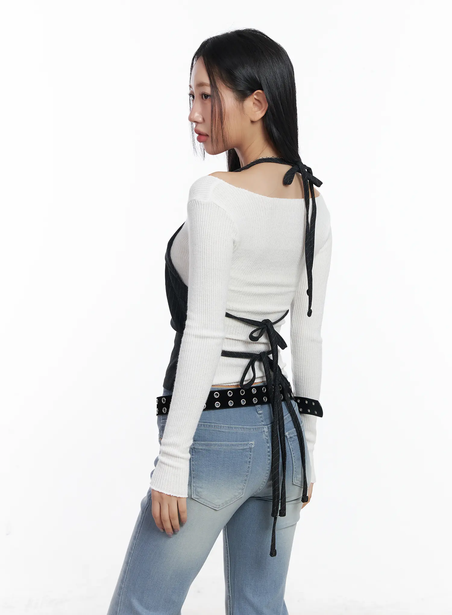 Striped Halter Bustier CF503 - Image 2