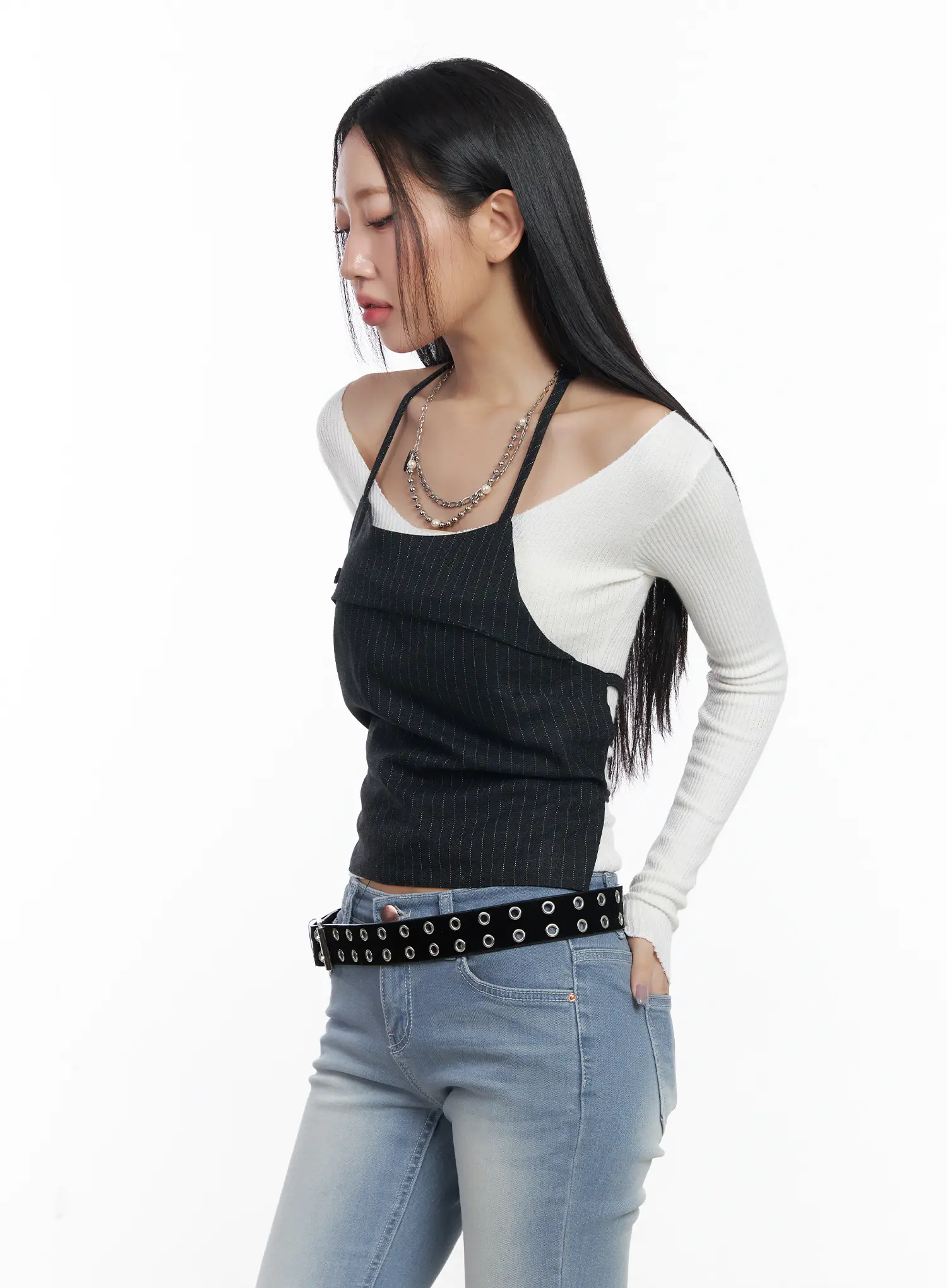 Striped Halter Bustier CF503 - Image 7