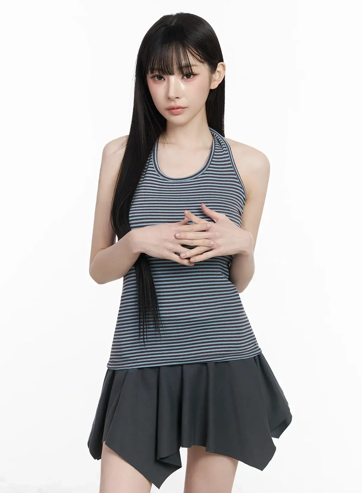 Striped Halter Neck Tank Top IY511 - Image 16
