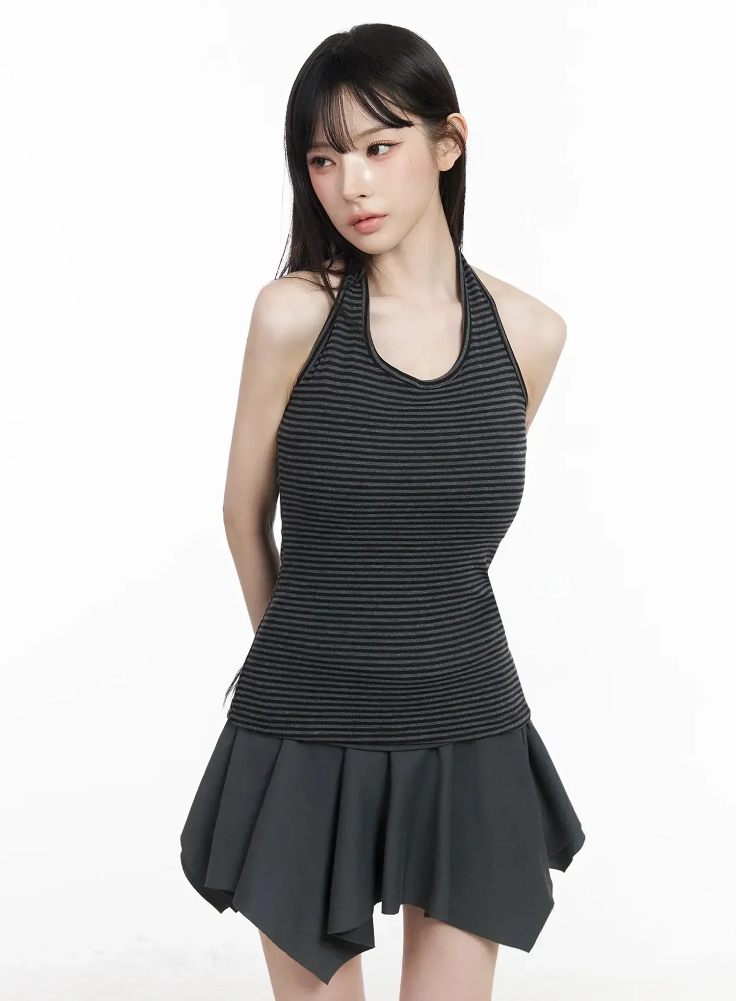Striped Halter Neck Tank Top IY511 - Image 7