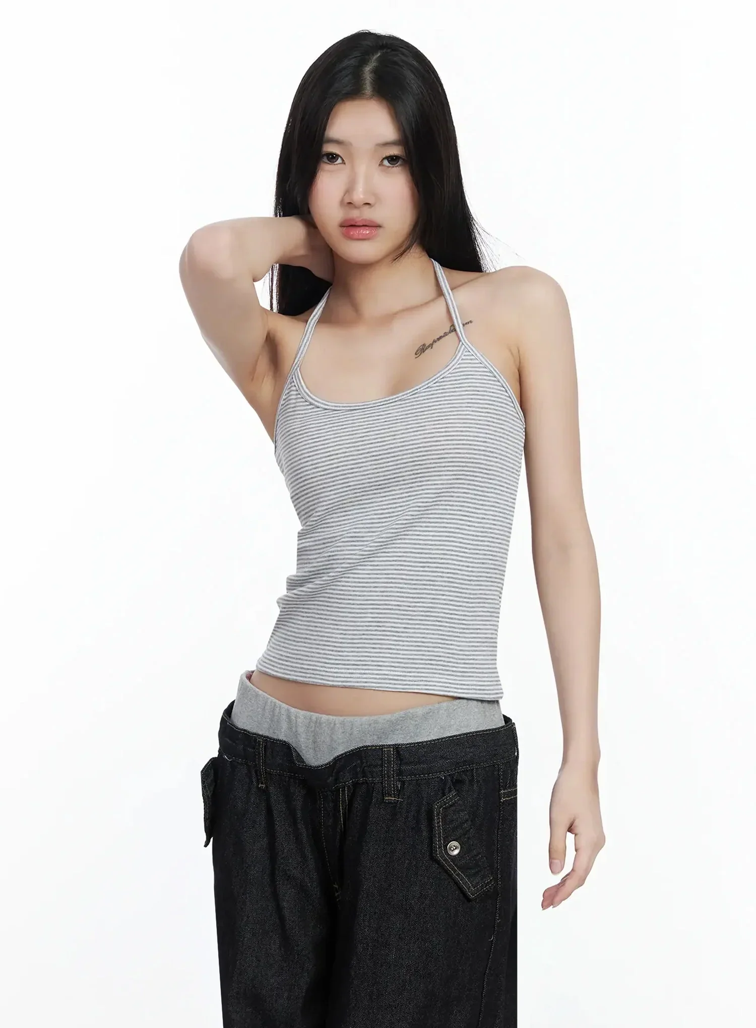 Striped Halter Tank Top IM506 - Image 5