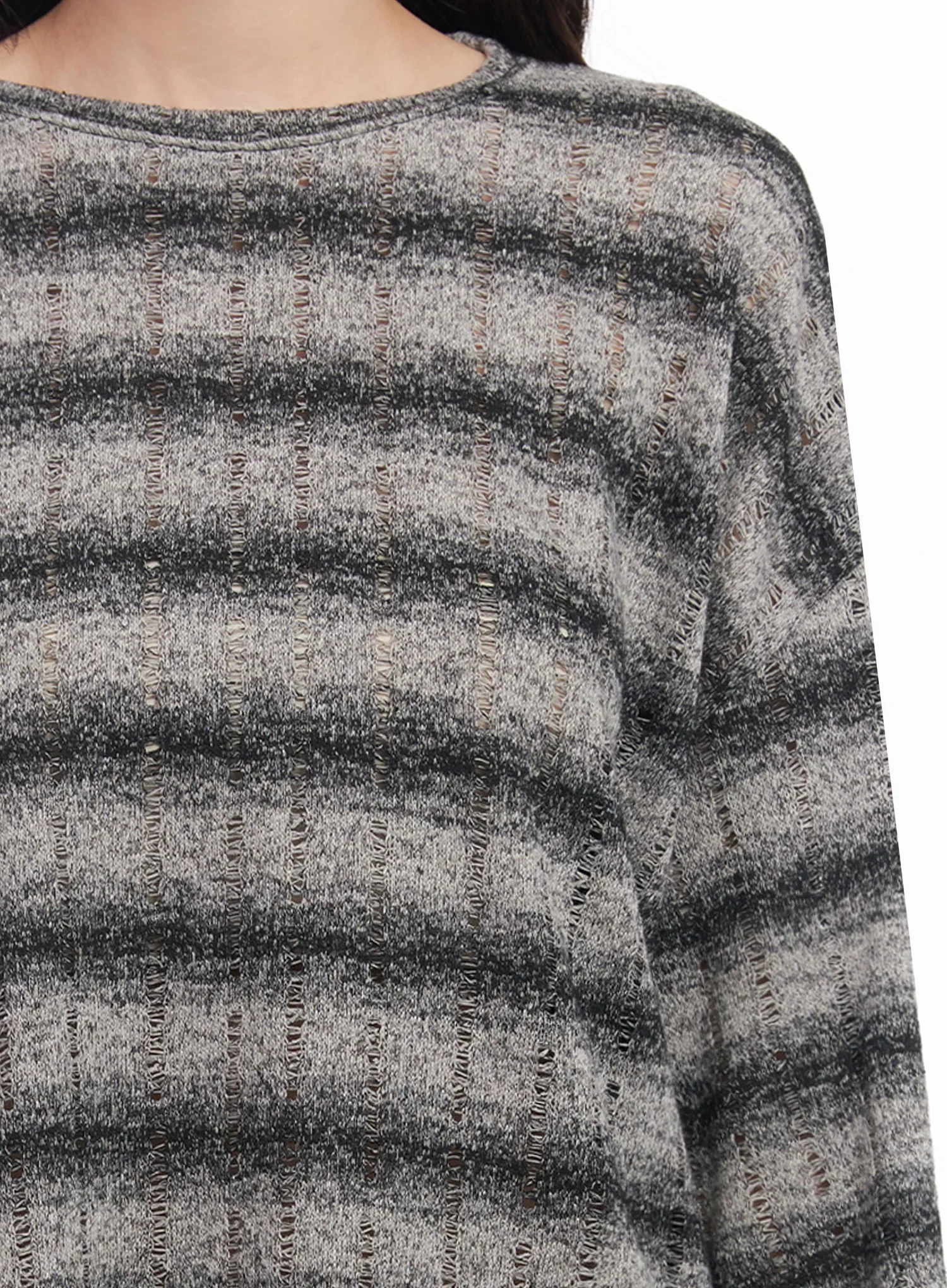 Striped Knit Long-Sleeve Pullover IC503 - Image 5
