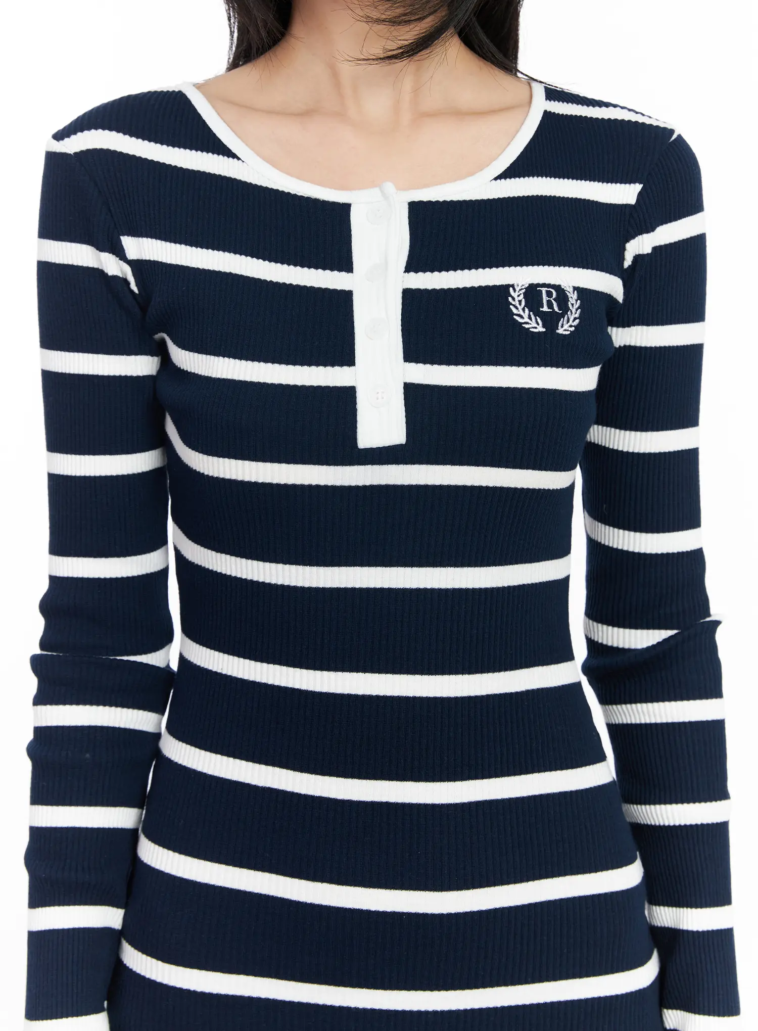 Striped Knit Mini Dress CF526 - Image 3