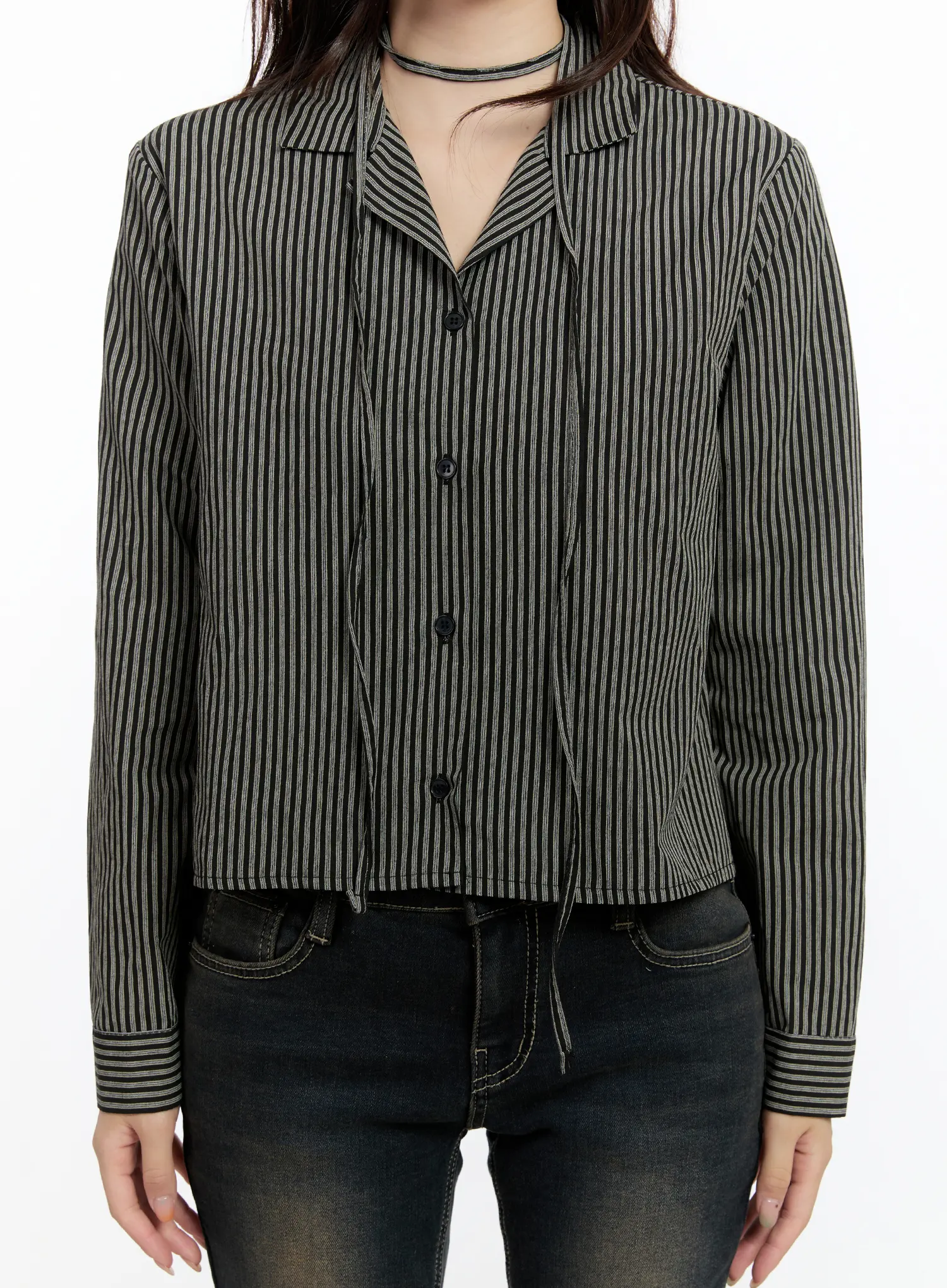 Striped Long Sleeve Shirt CN524 - Image 4