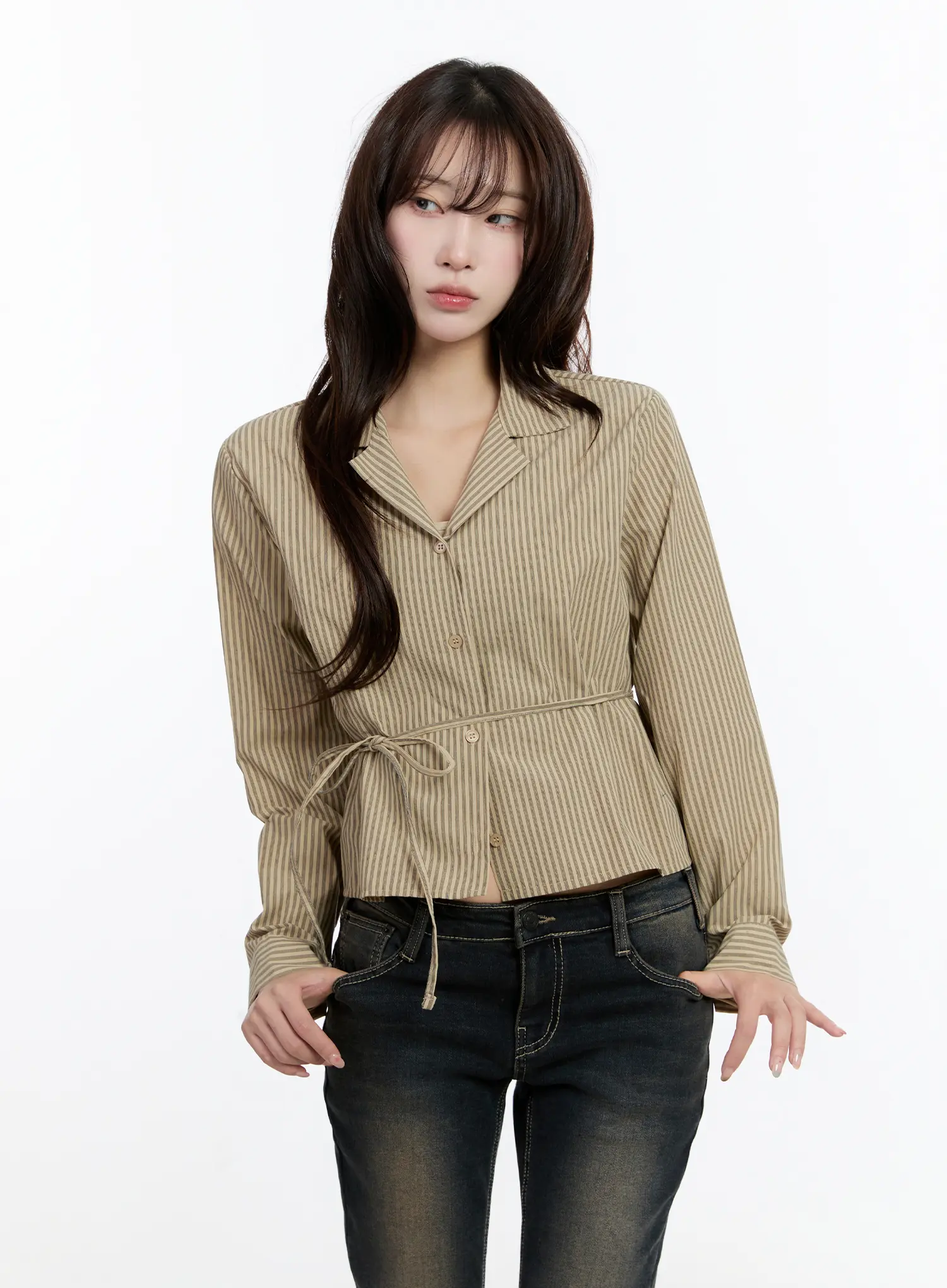 Striped Long Sleeve Shirt CN524 - Image 8