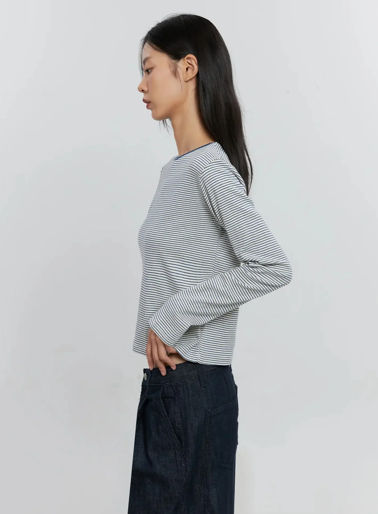 Striped Long Sleeve Tee IS516 - Image 5