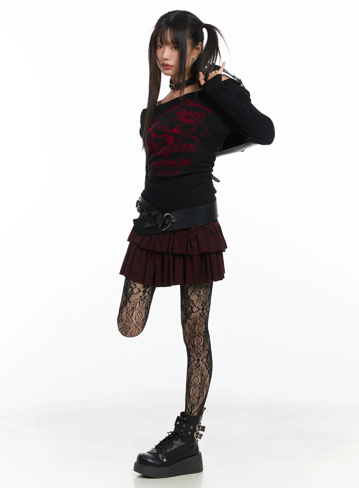 Striped Mini Skirt CD519