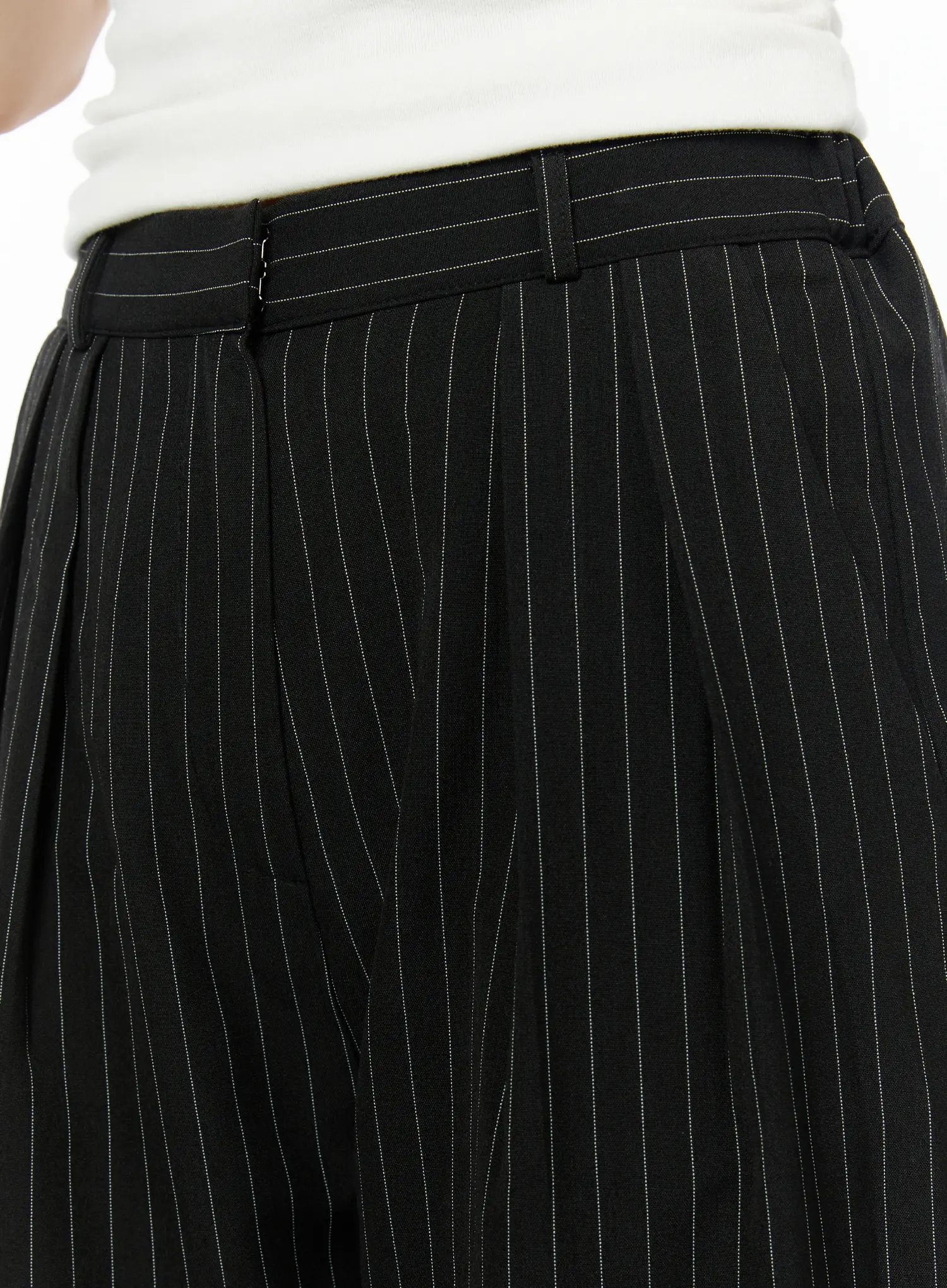 Striped Pintuck Wide Slacks IY511 - Image 9