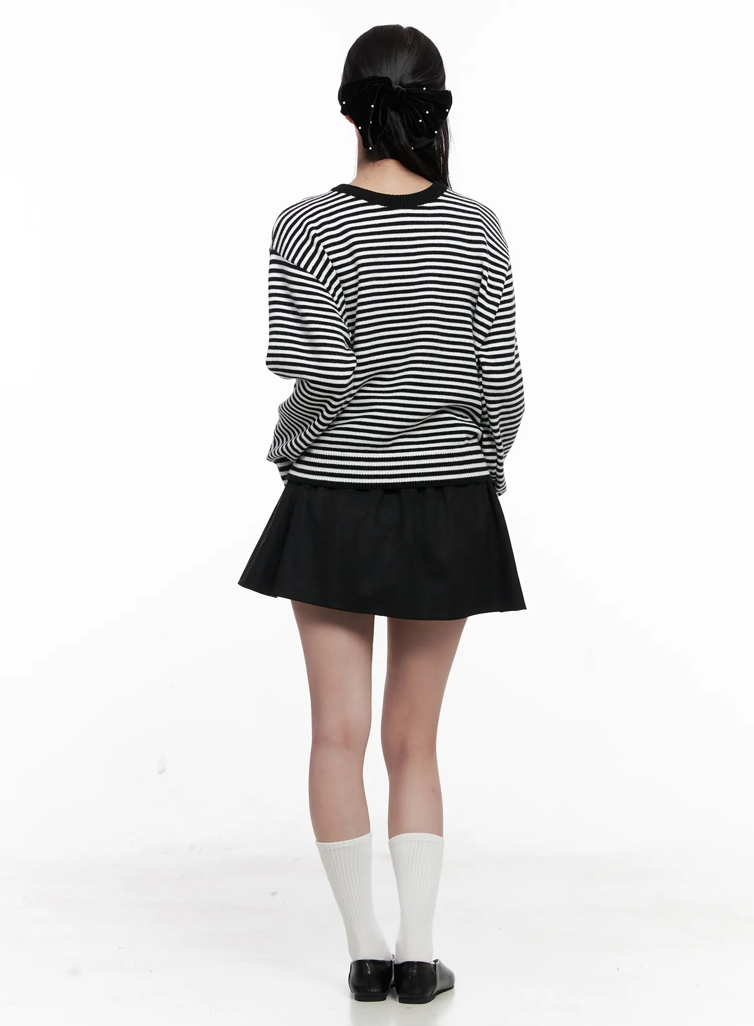 Striped Round Neck Knit Sweater CO524 - Image 5