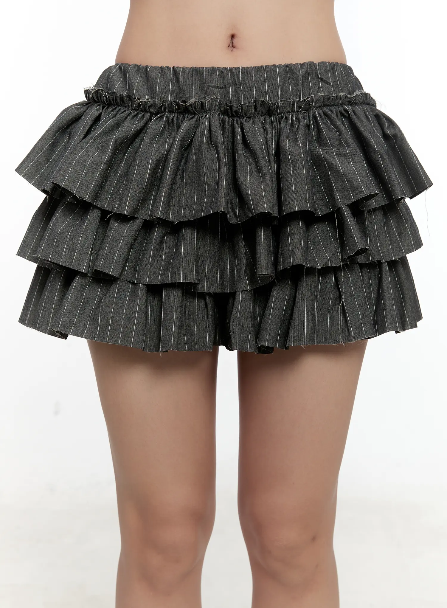 Striped Ruffle Mini Skirt CL531 - Image 4