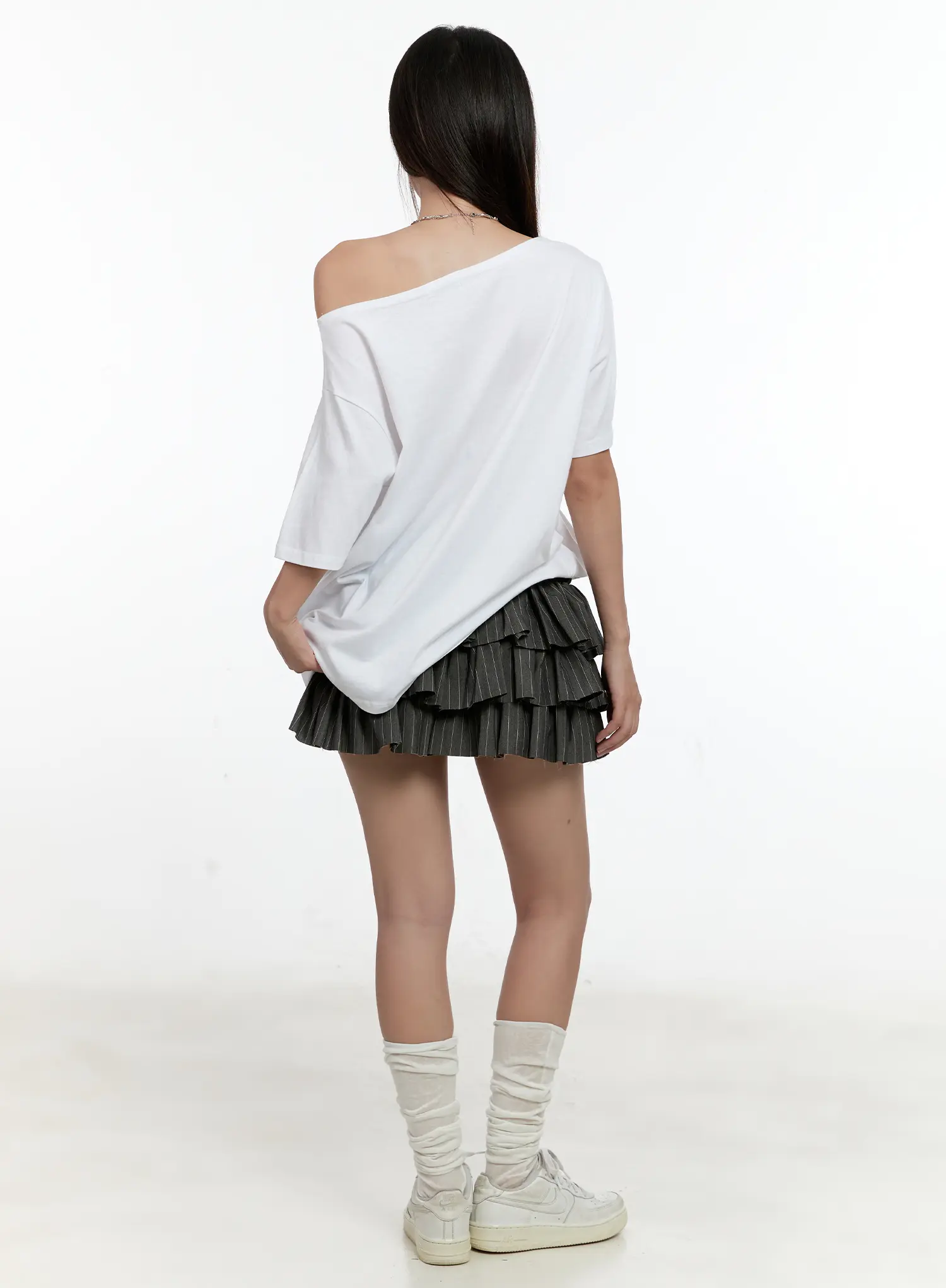 Striped Ruffle Mini Skirt CL531 - Image 8