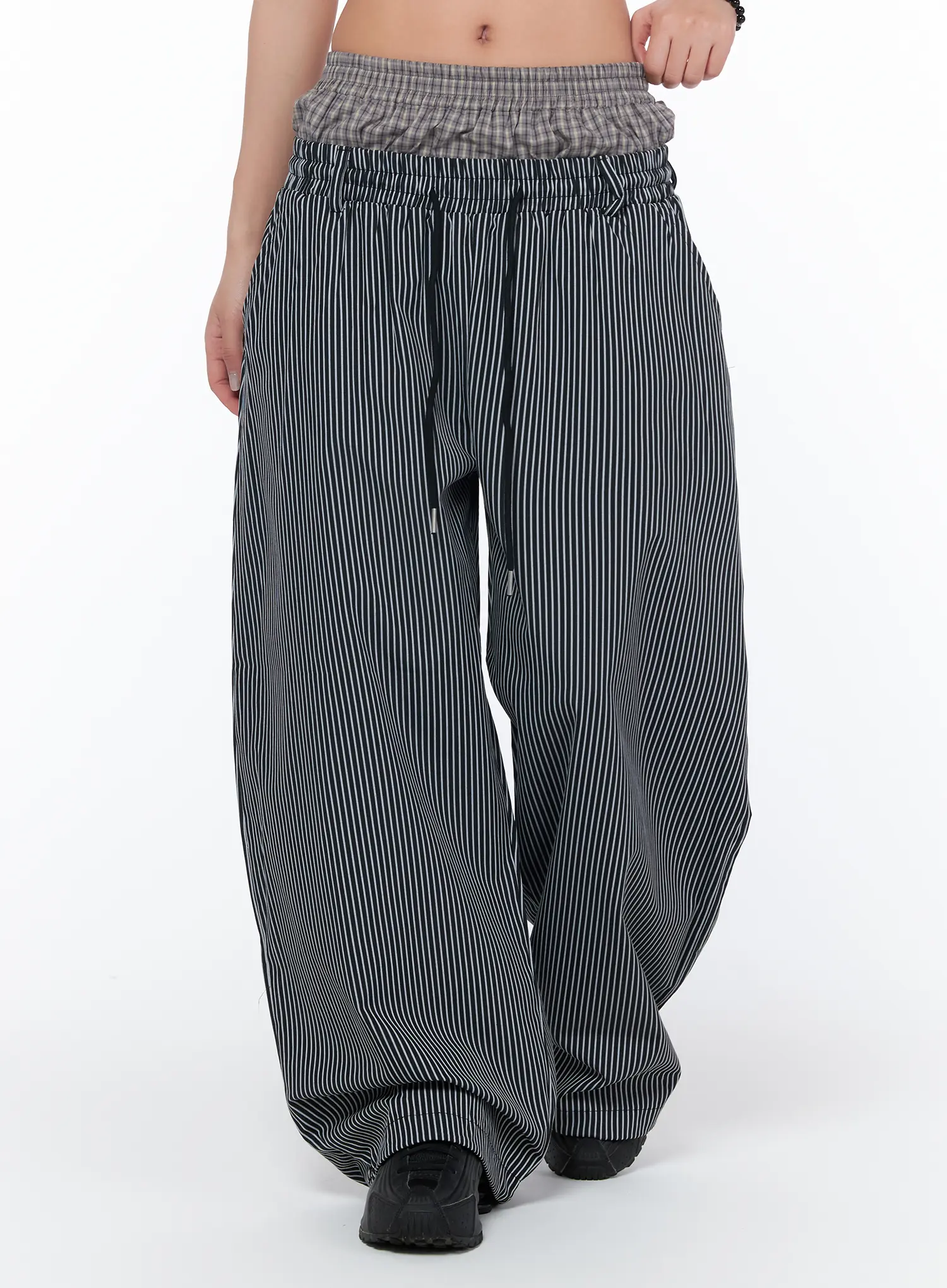 Striped Sagging Wide Pants CA514 - Image 2