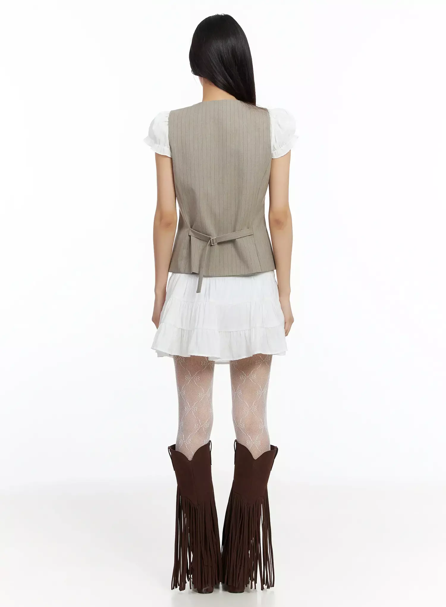 Striped Sleeveless Vest IM530 - Image 13