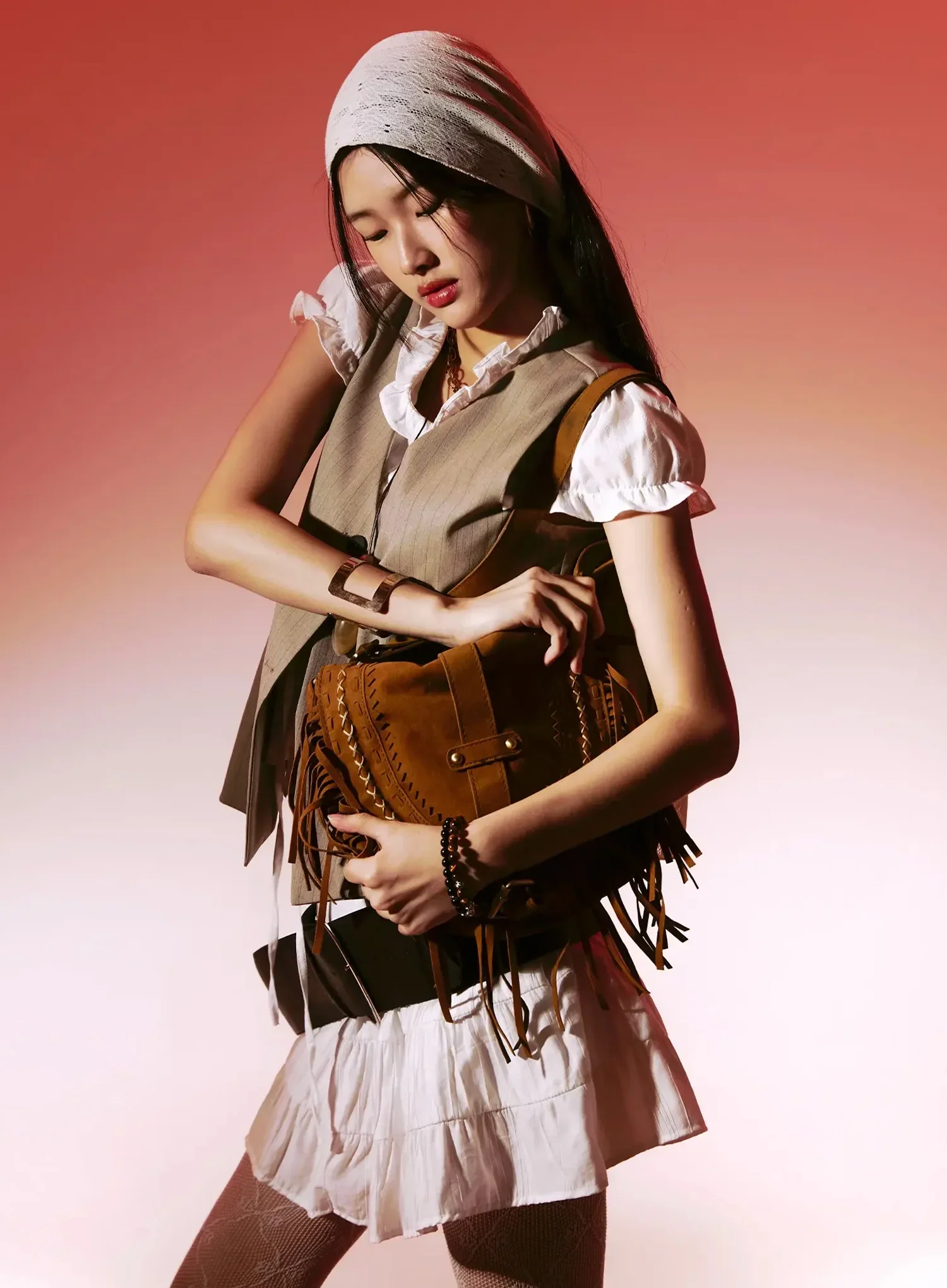 Striped Sleeveless Vest IM530 - Image 14