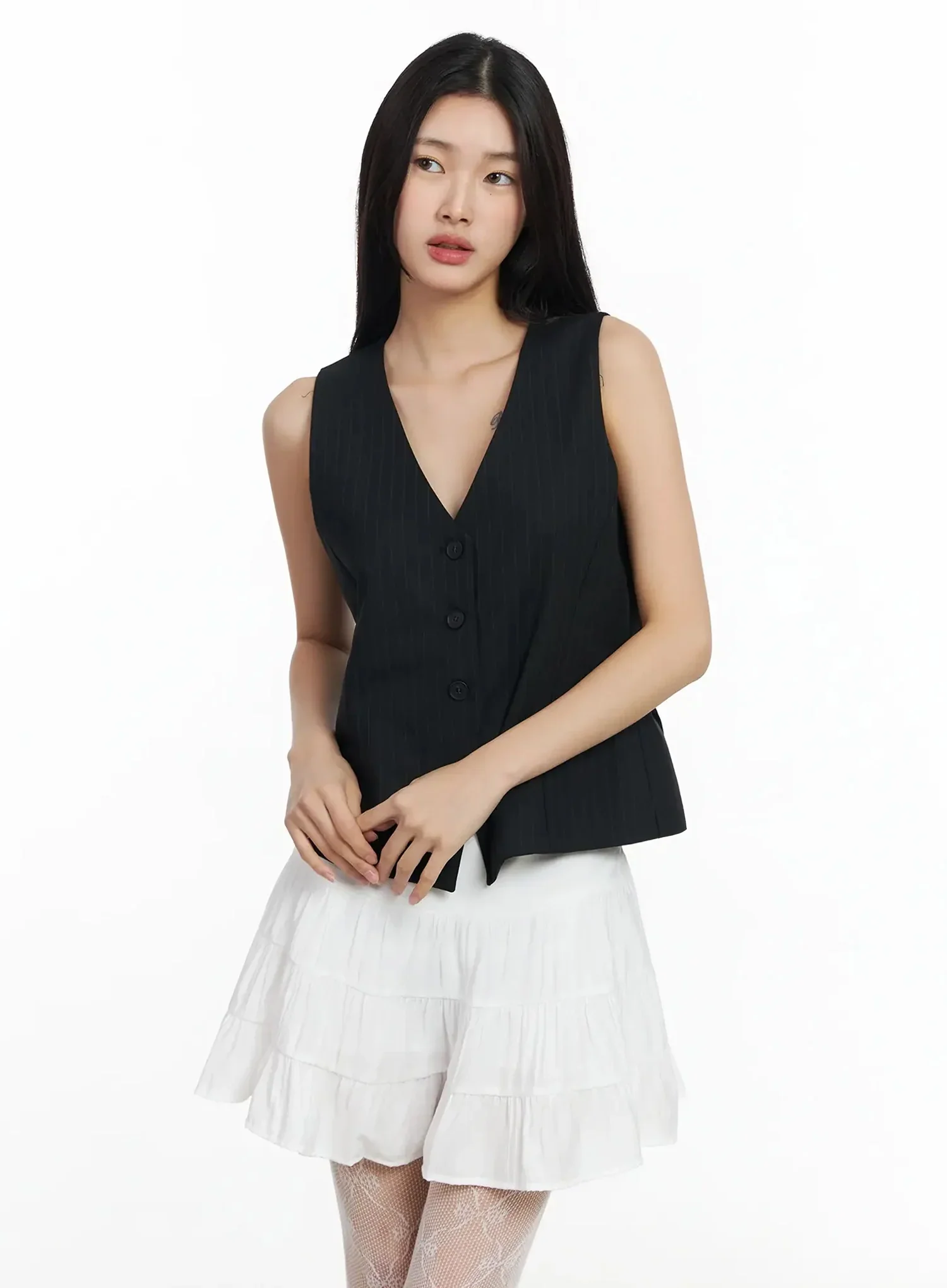 Striped Sleeveless Vest IM530 - Image 2