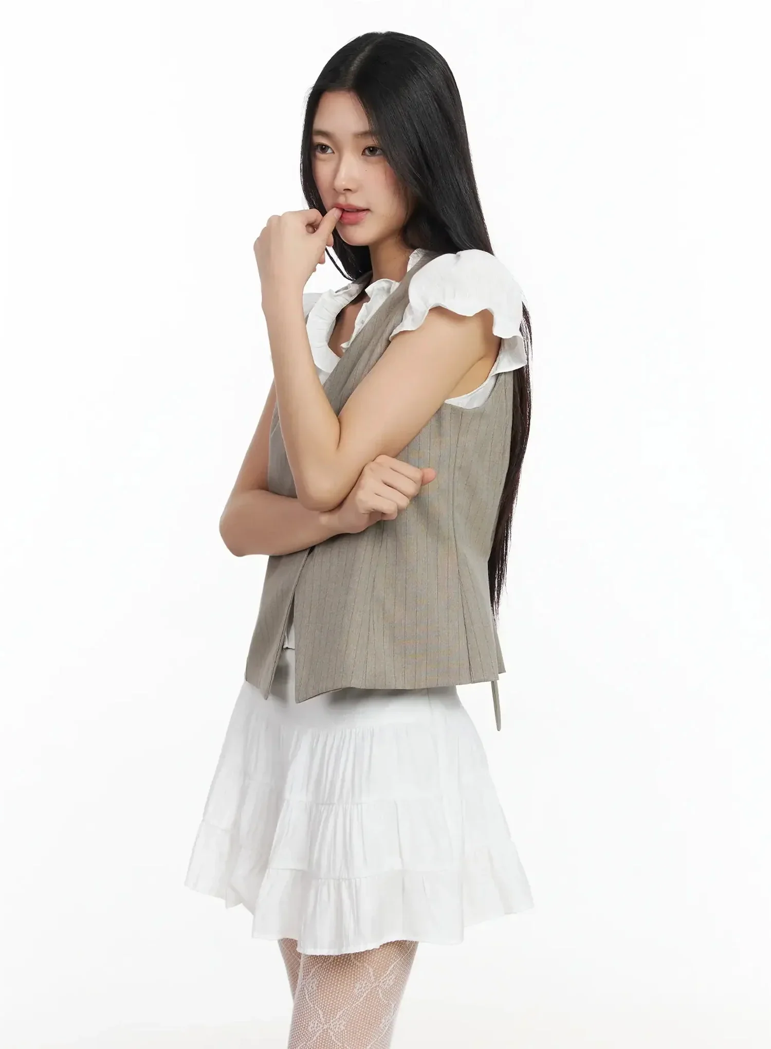 Striped Sleeveless Vest IM530 - Image 9