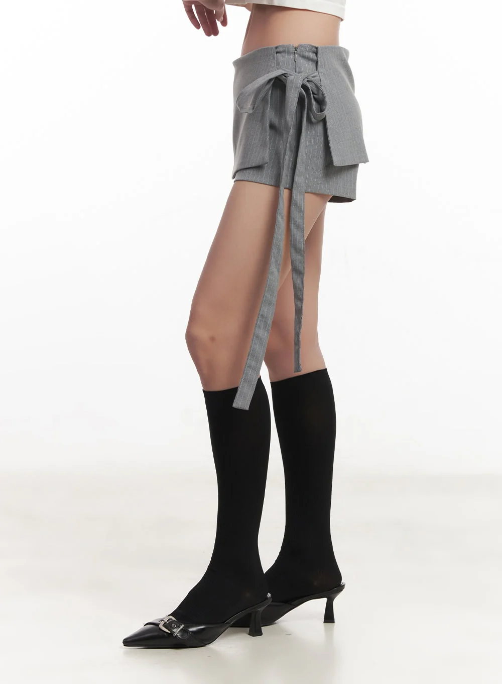 Striped Wrap Mini Skort CM528 - Image 6