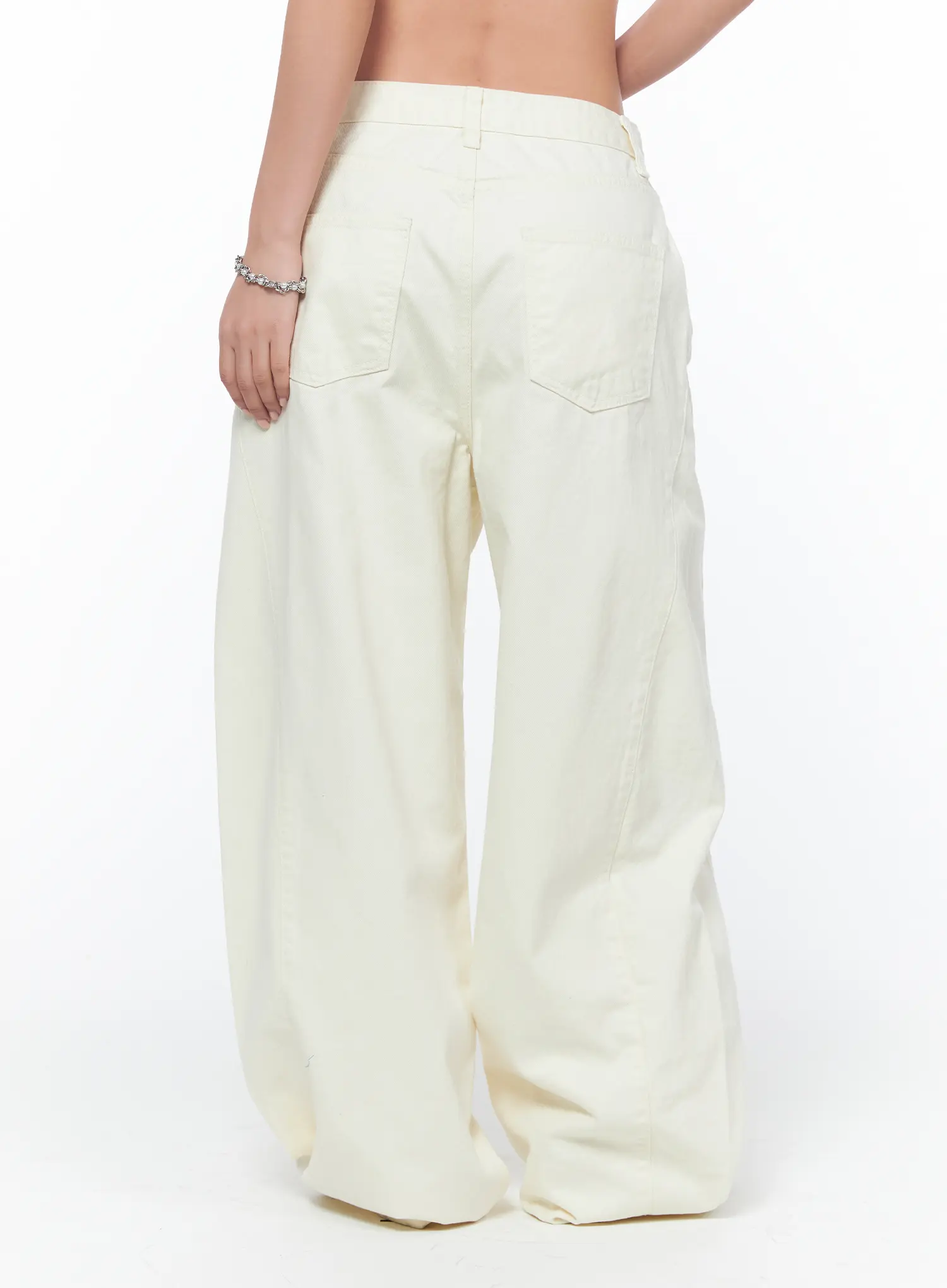 Studded Cross Chain Wide Pants CA514 - Image 7