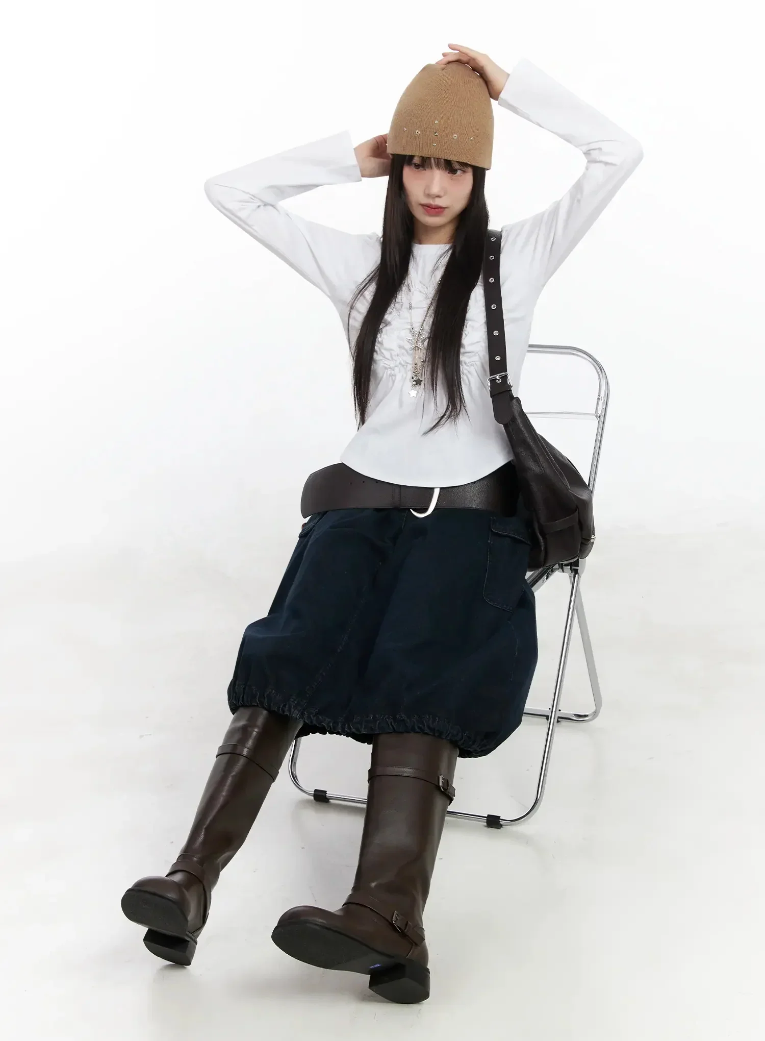 Studded Knit Beanie IM530 - Image 8