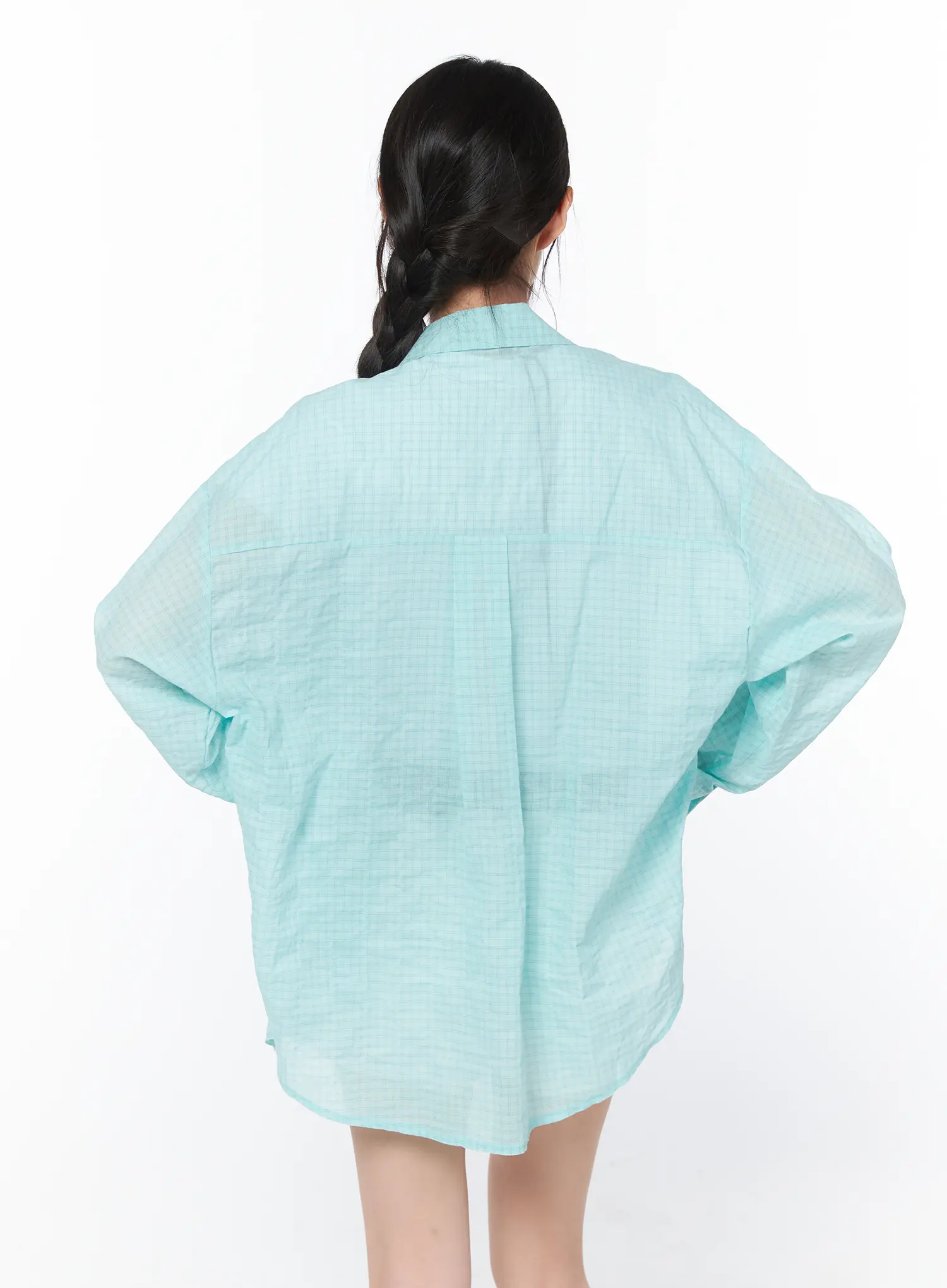Summer Checkered Button-Up Shirt CA528 - Image 11