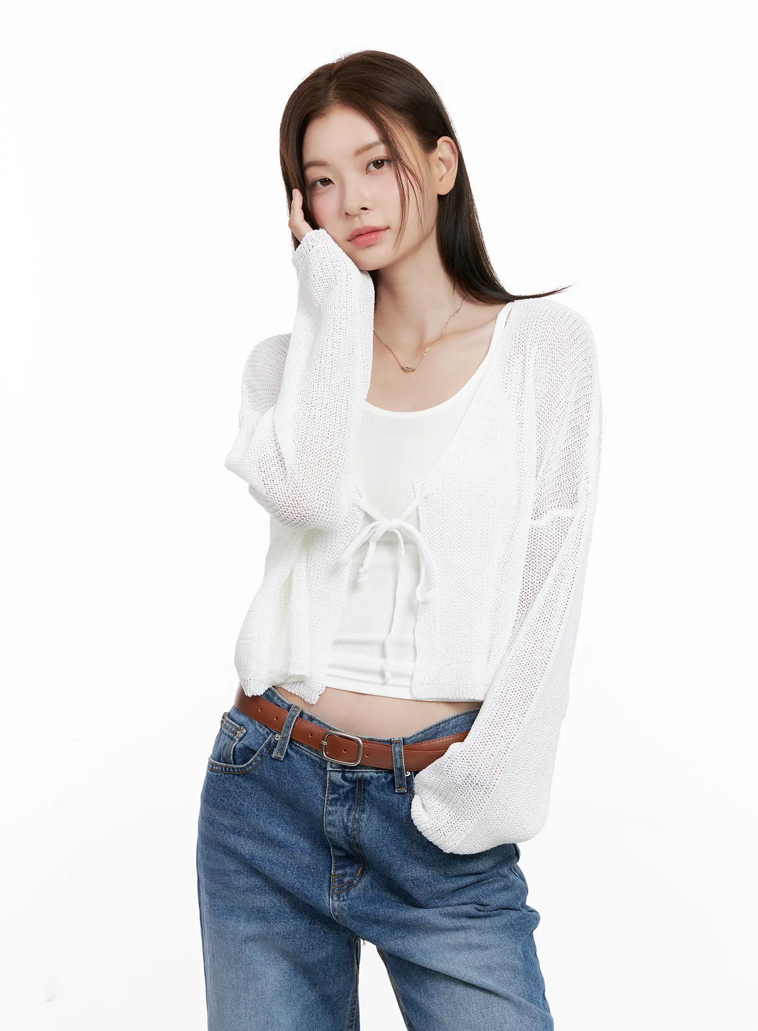 Summer Knit Crop Cardigan CL523 - Image 10