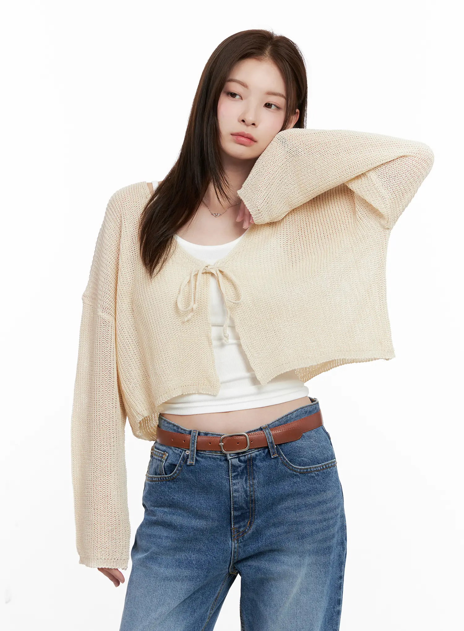 Summer Knit Crop Cardigan CL523 - Image 11
