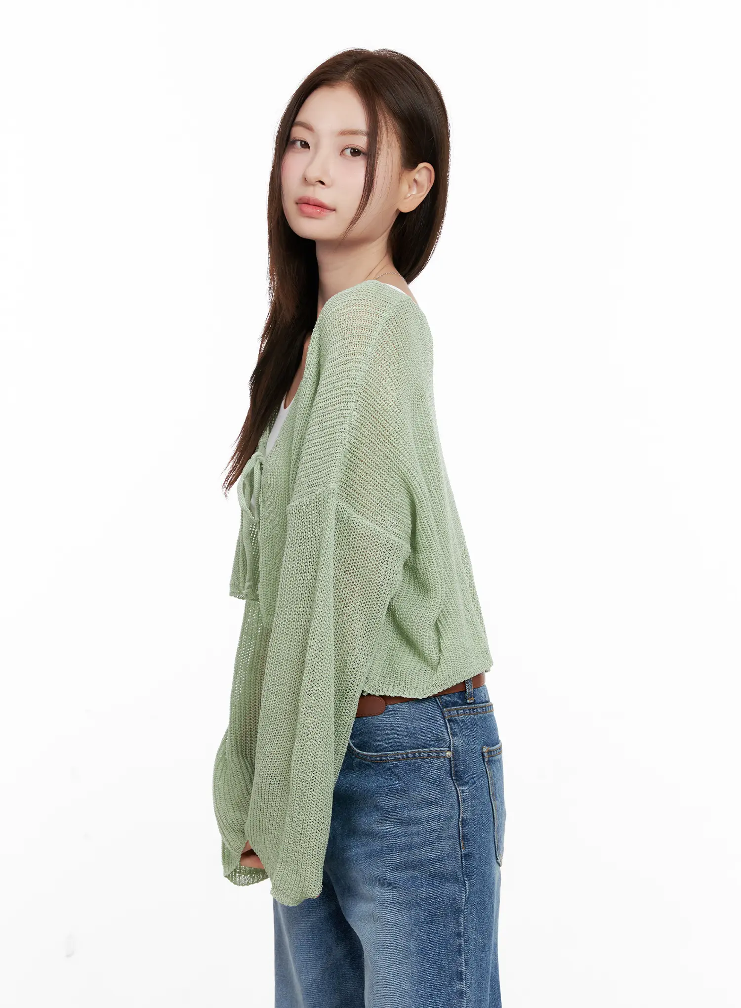 Summer Knit Crop Cardigan CL523 - Image 4