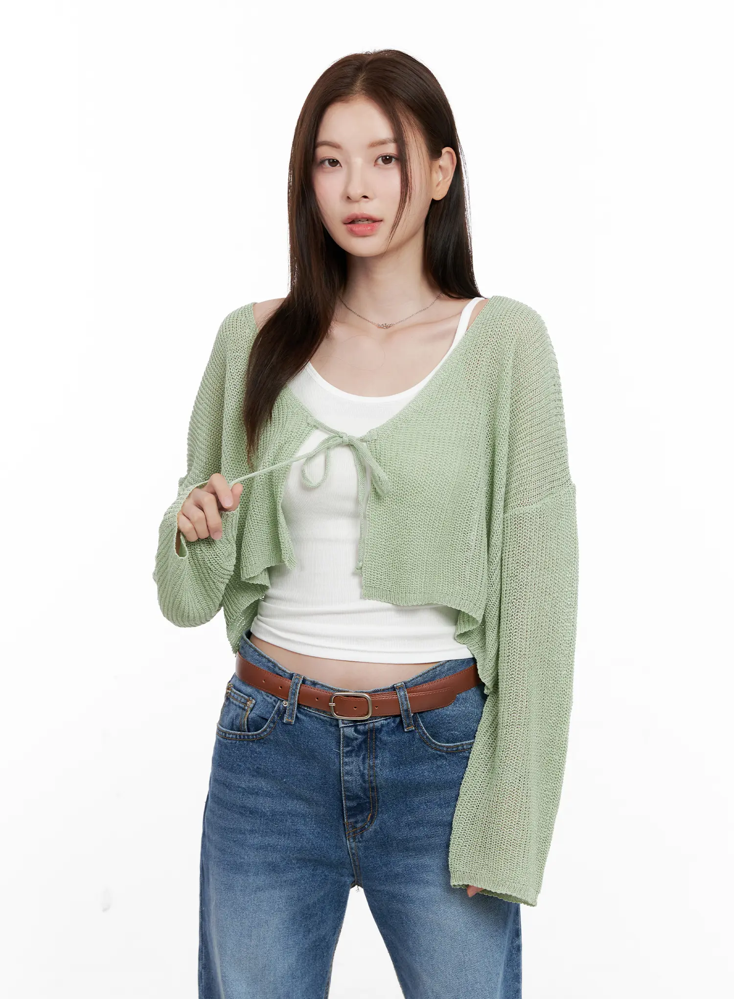 Summer Knit Crop Cardigan CL523 - Image 8