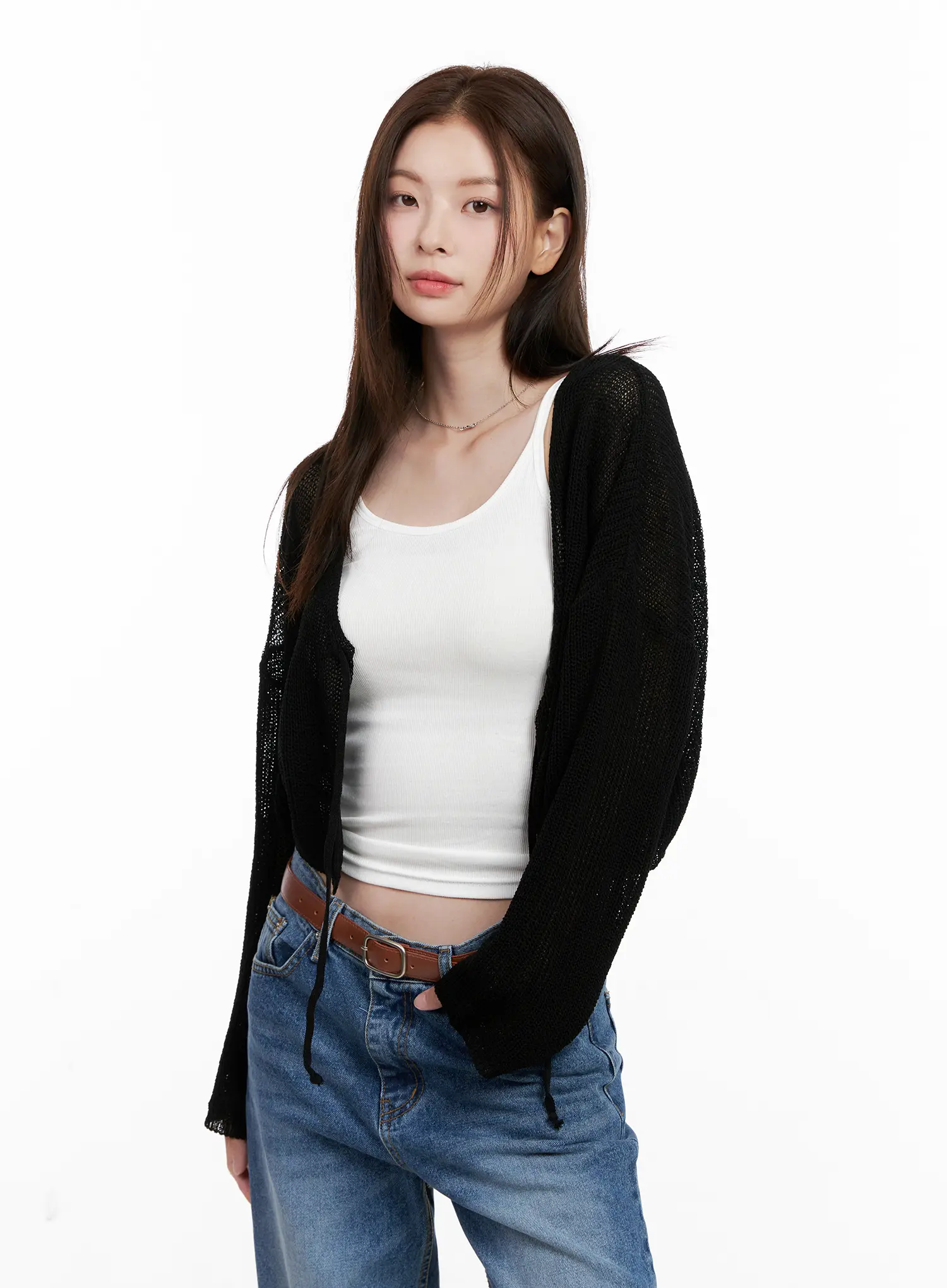 Summer Knit Crop Cardigan CL523 - Image 9