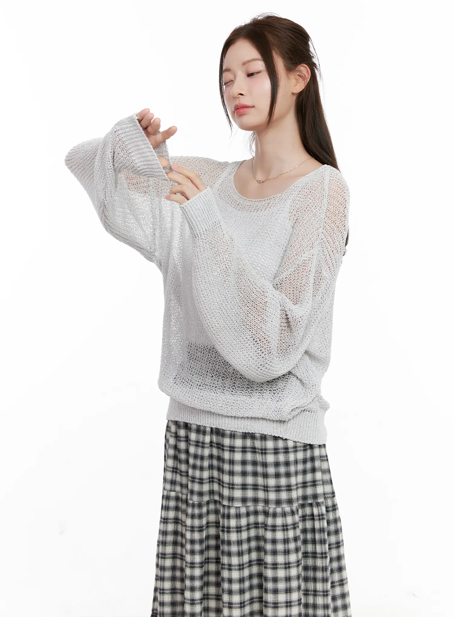 Summer Loose-Fit Long Sleeve Knit CL523 - Image 9