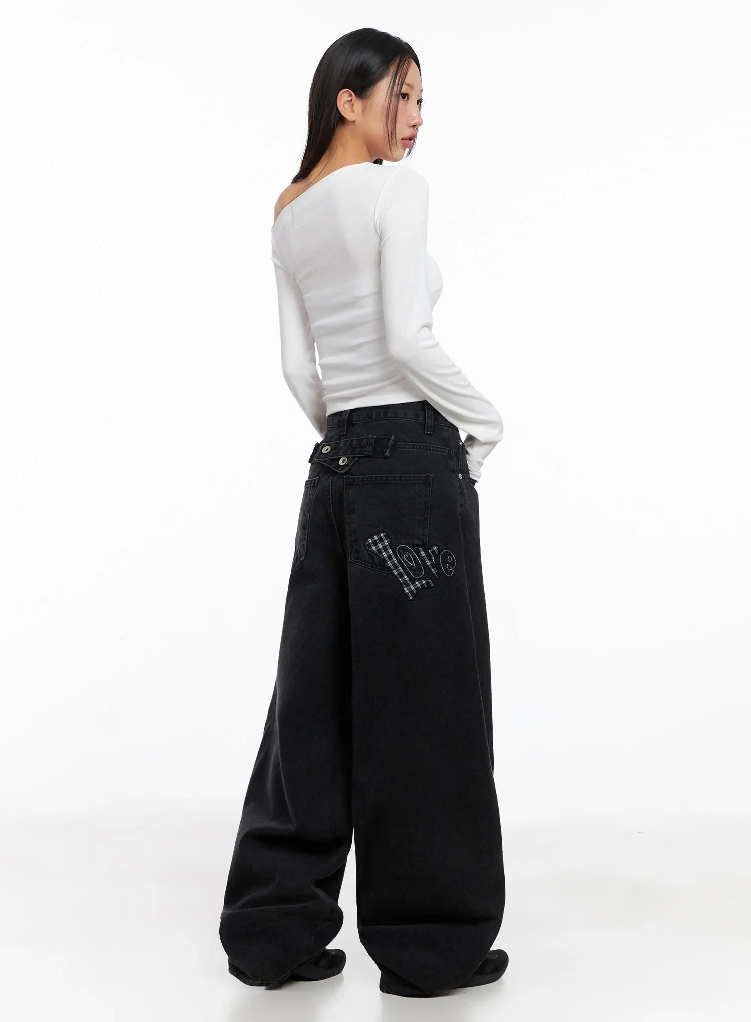 Sunwoo Embroidered Wide Leg Jeans IG528 - Image 6