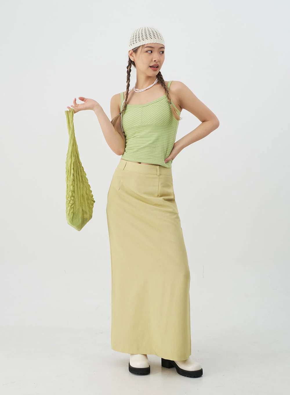 Tailored Maxi Skirt CJ08 - Image 8