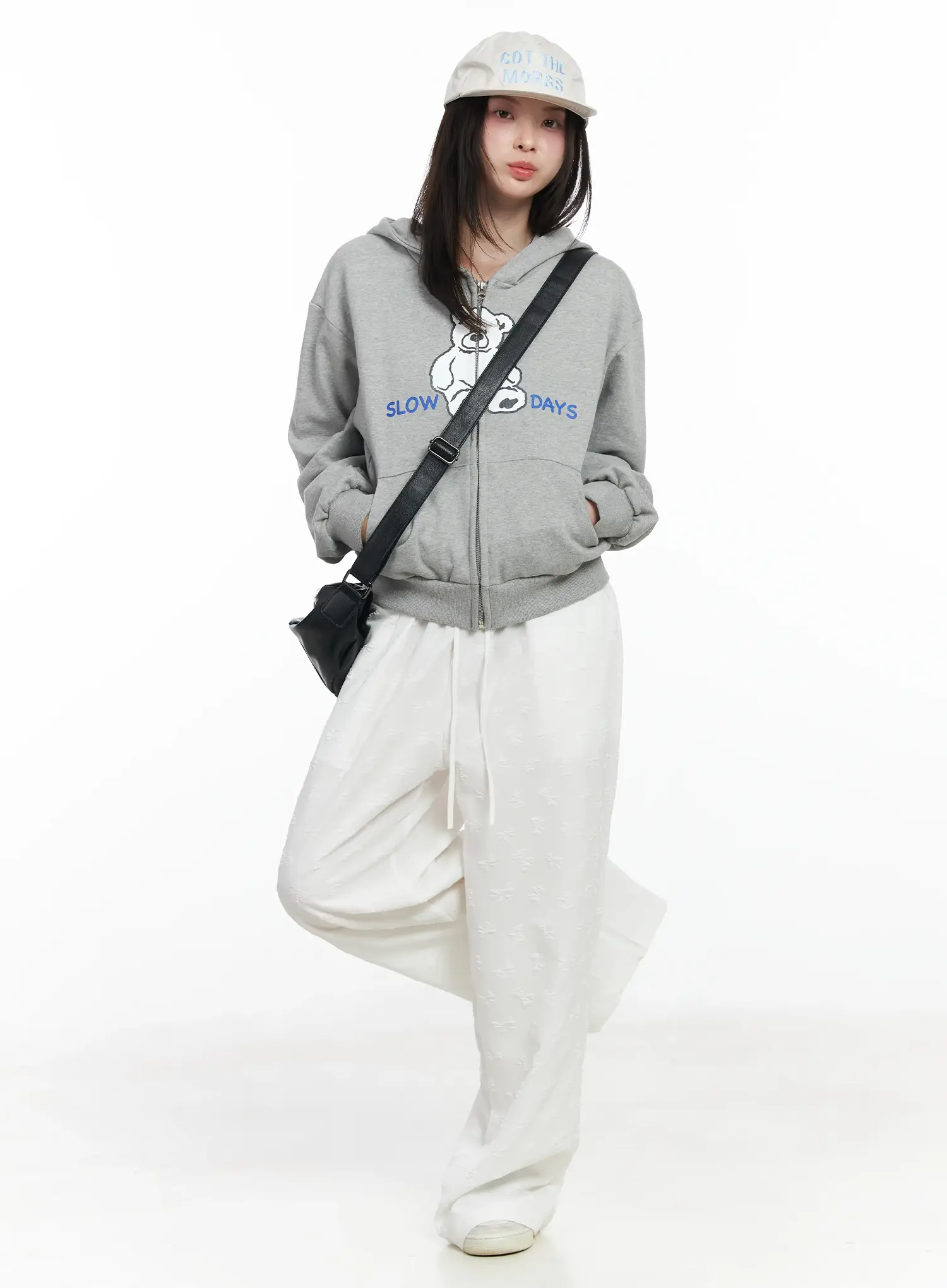 Teddy Bear Graphic Two-Way Zip-Up Hoodie IF525 - Image 10