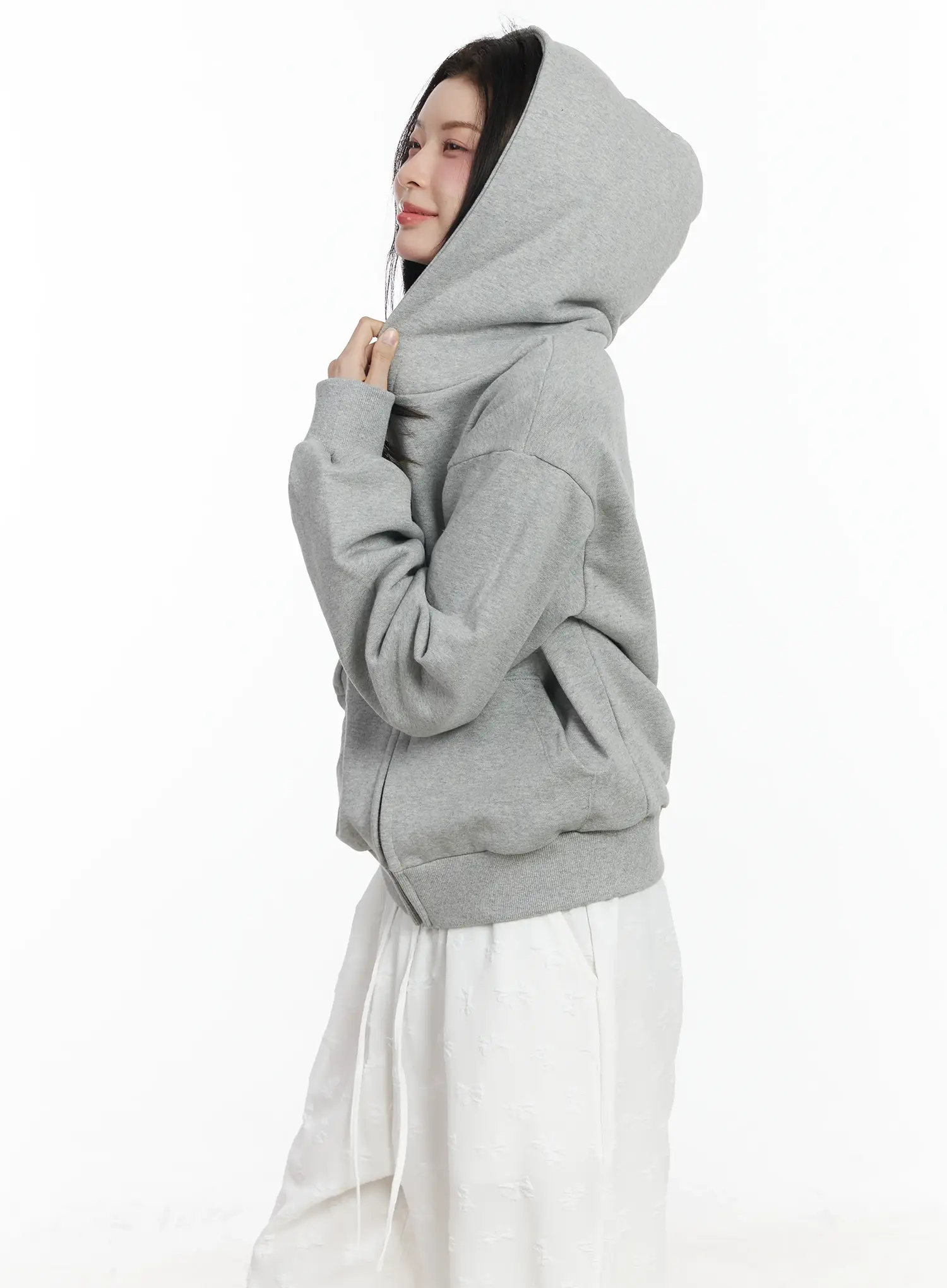 Teddy Bear Graphic Two-Way Zip-Up Hoodie IF525 - Image 8