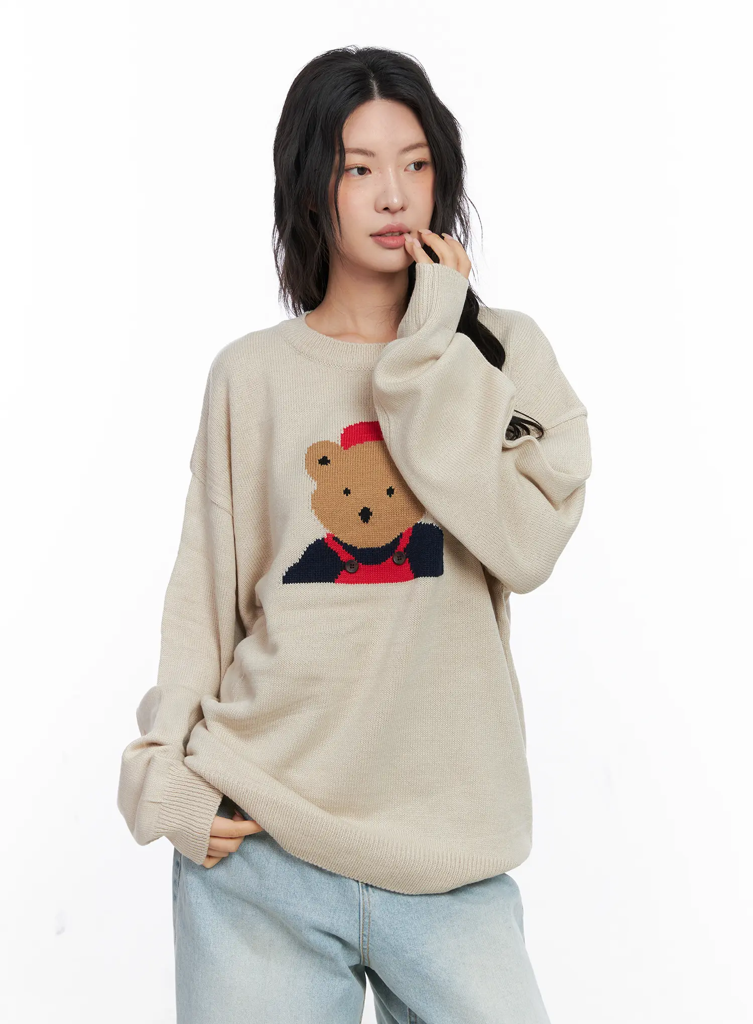 Teddy Graphic U-Neck Sweater CO508 - Image 9