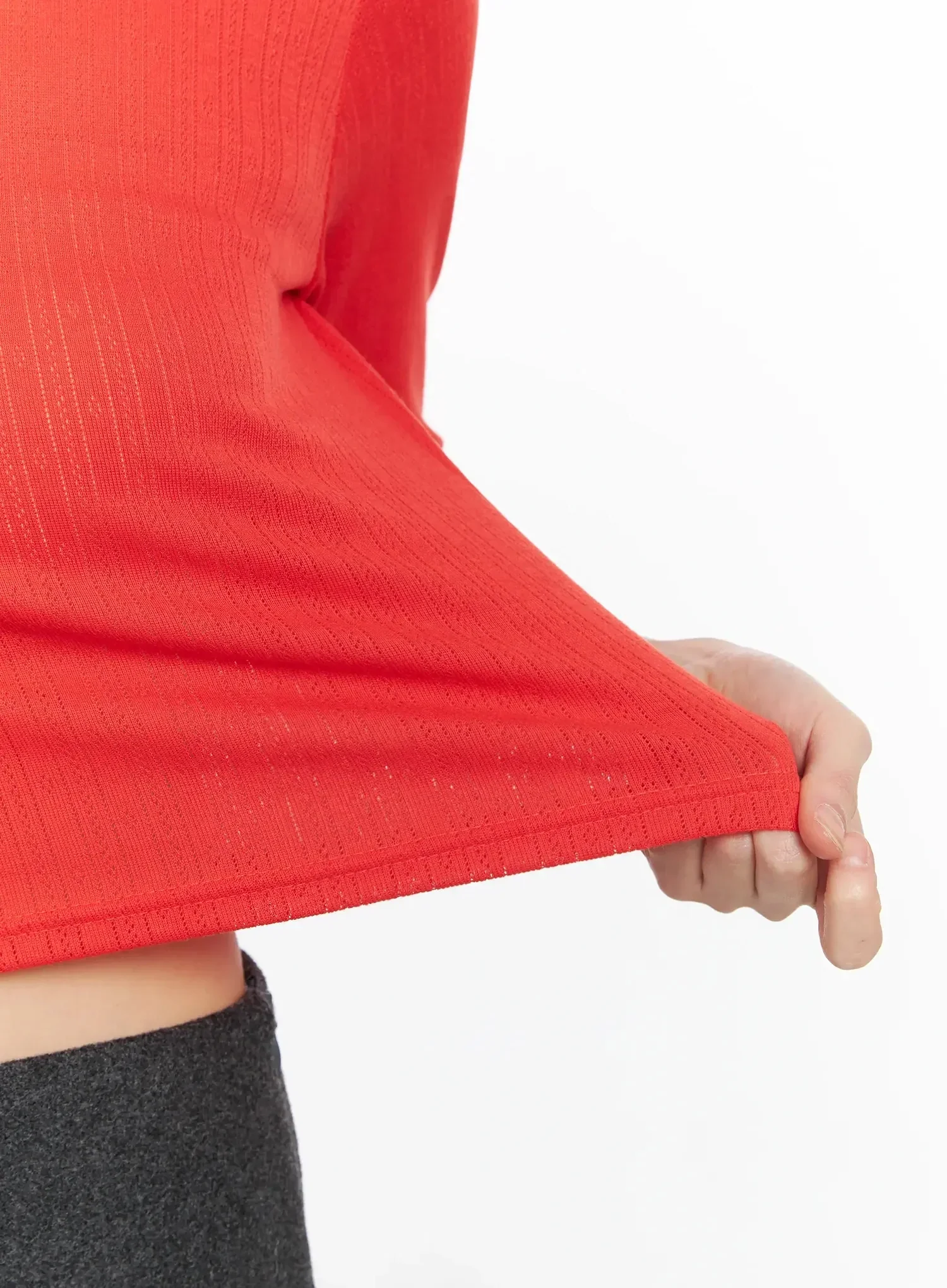 Textured 3/4 Sleeve Top F516 - Image 10
