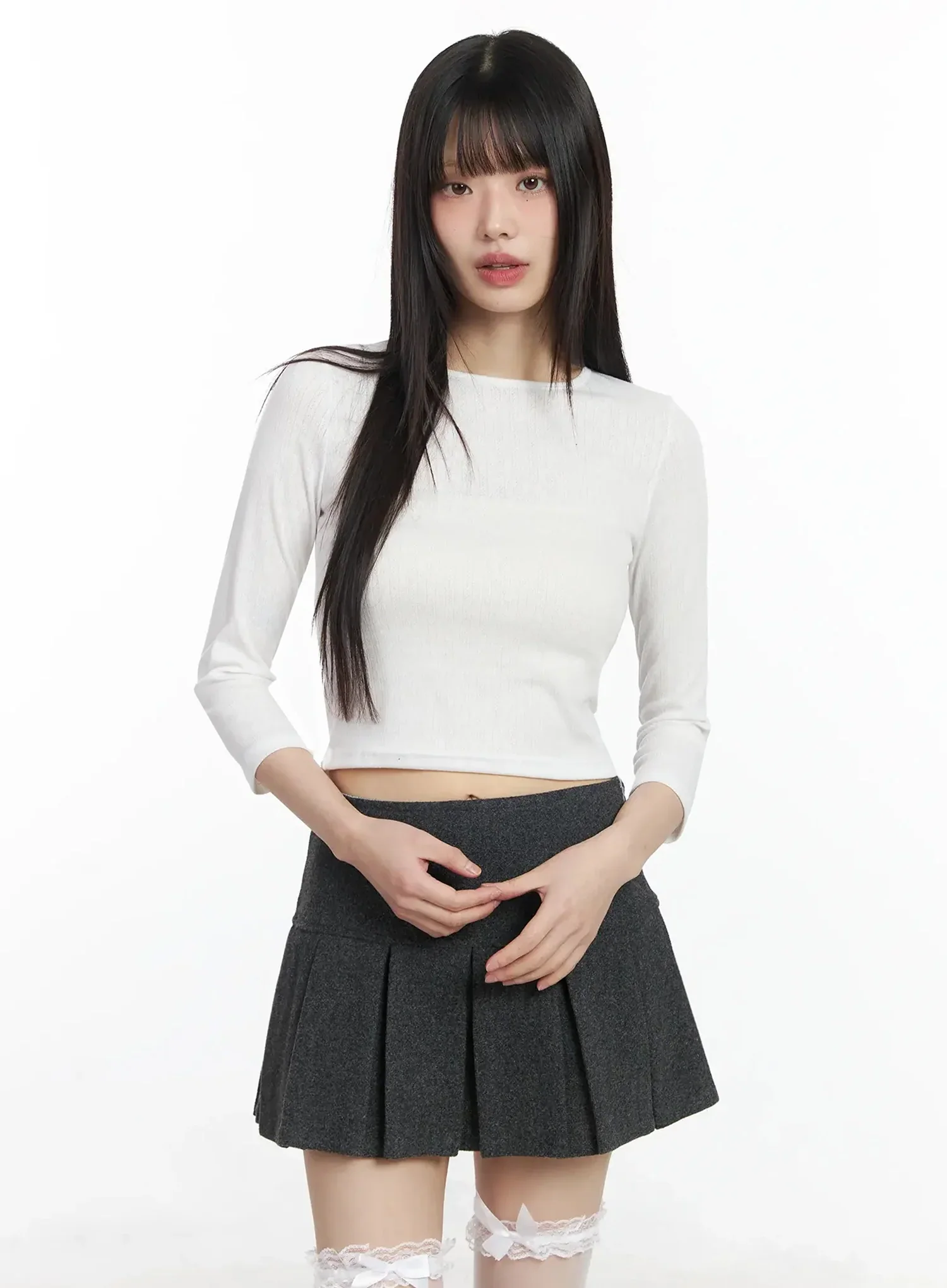 Textured 3/4 Sleeve Top F516 - Image 15