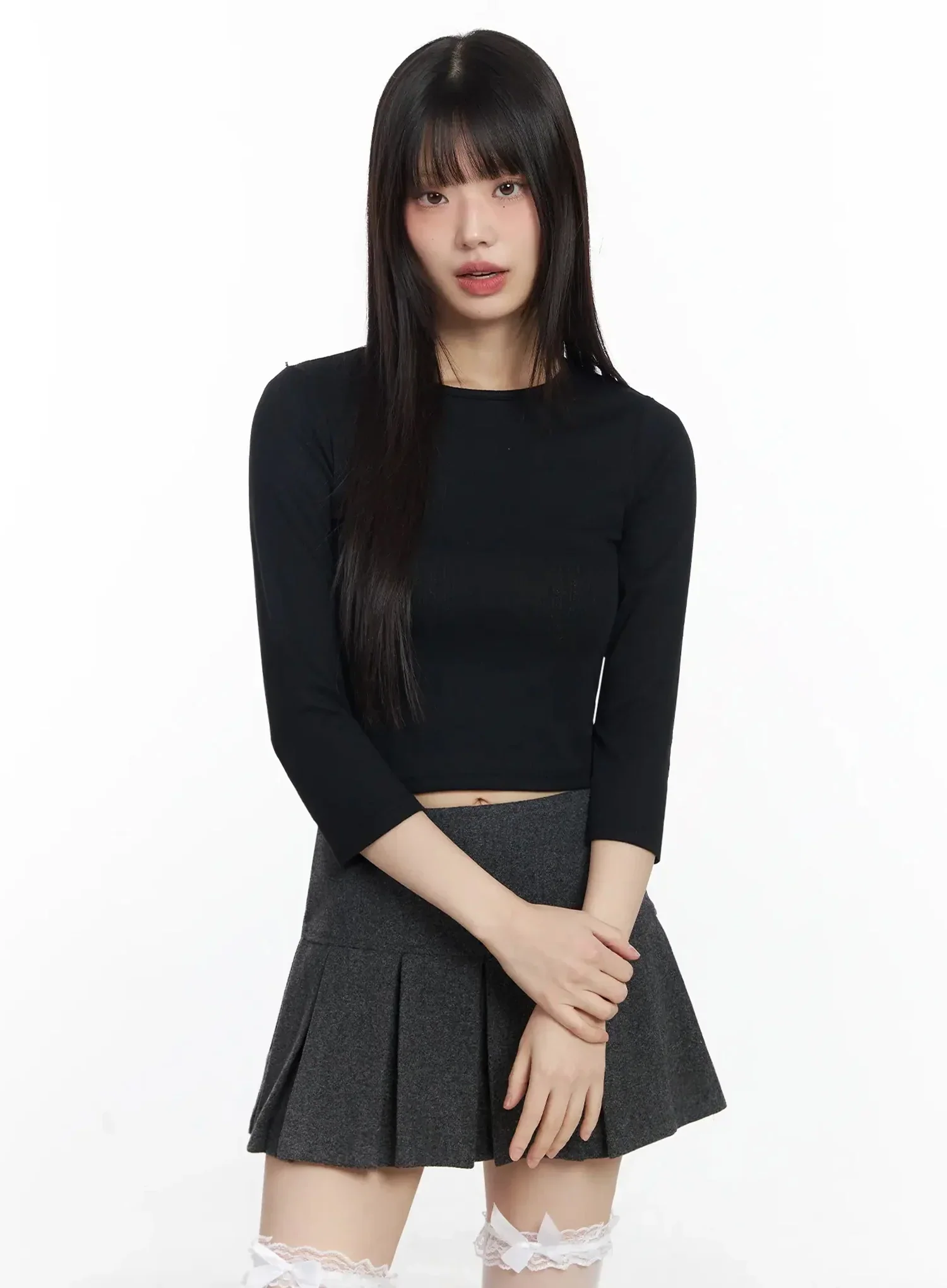 Textured 3/4 Sleeve Top F516 - Image 17