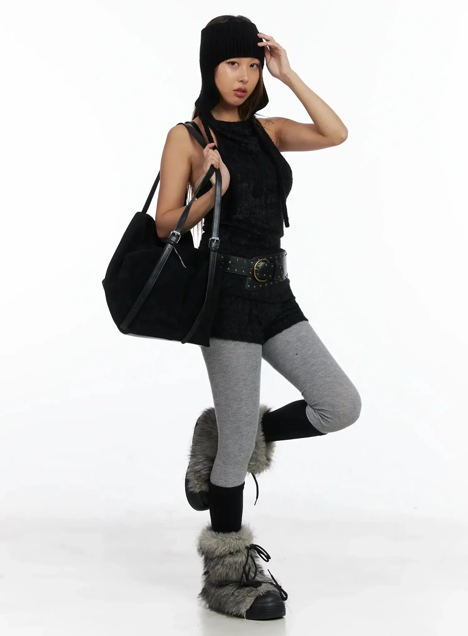 Textured Knit Turtleneck Top IN528 - Image 4