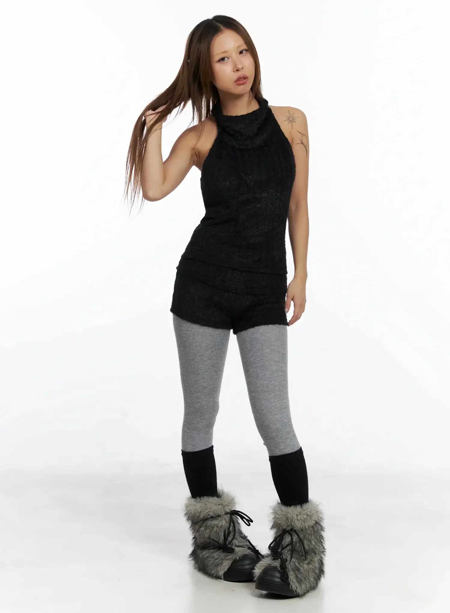 Textured Knit Turtleneck Top IN528 - Image 5