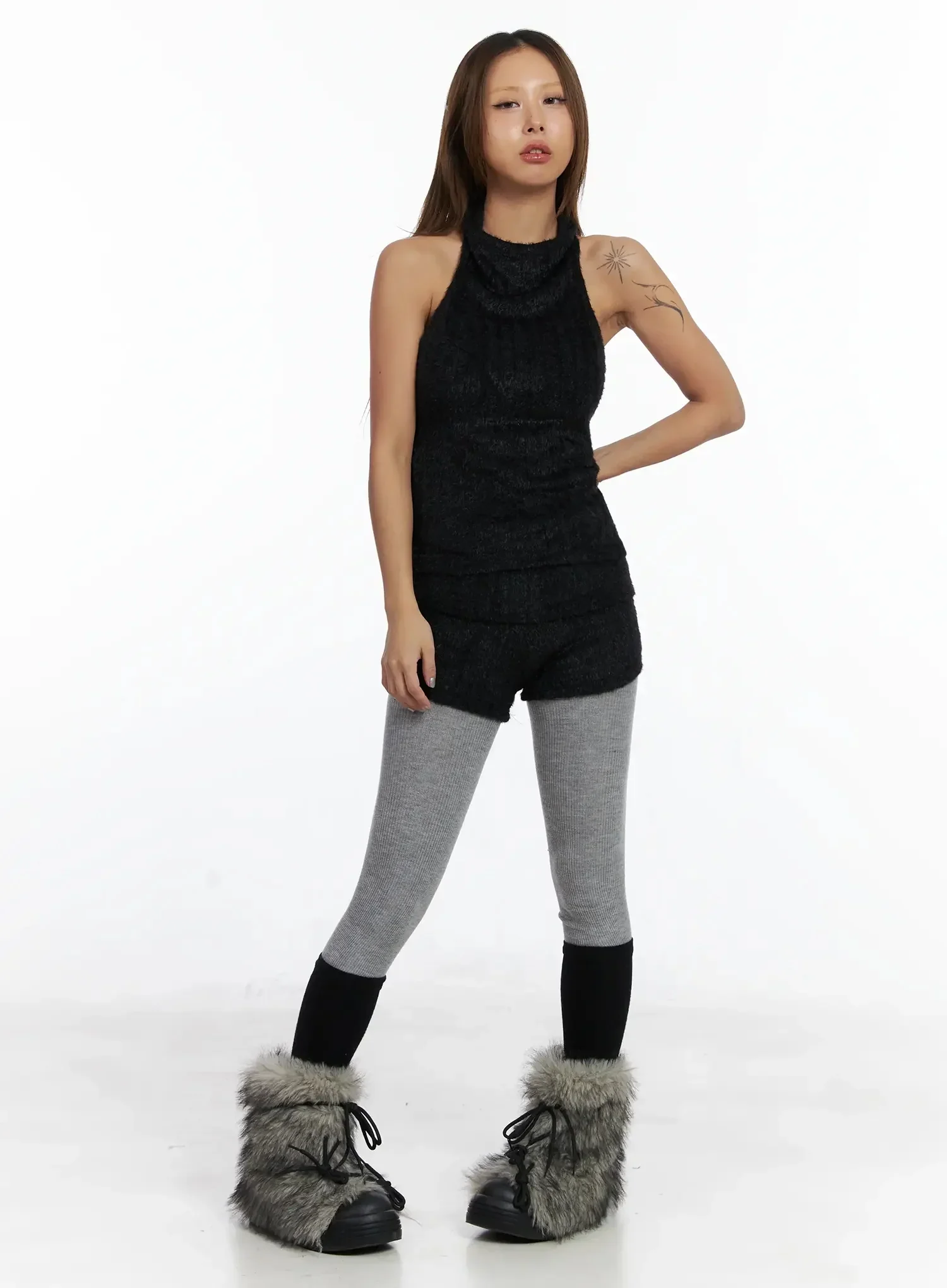 Textured Knit Turtleneck Top IN528 - Image 9