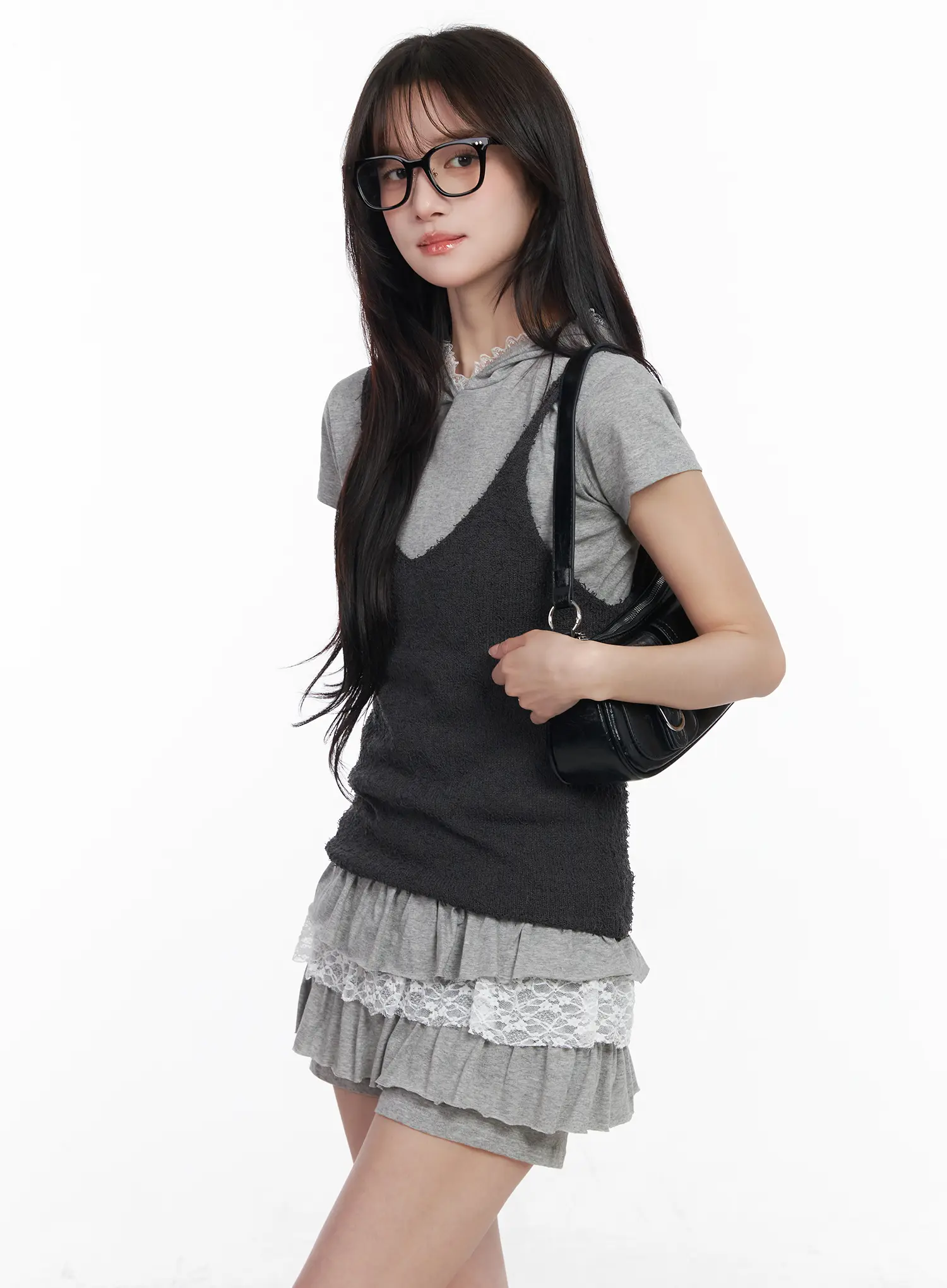Textured V-Neck Layering Cami Top CM531
