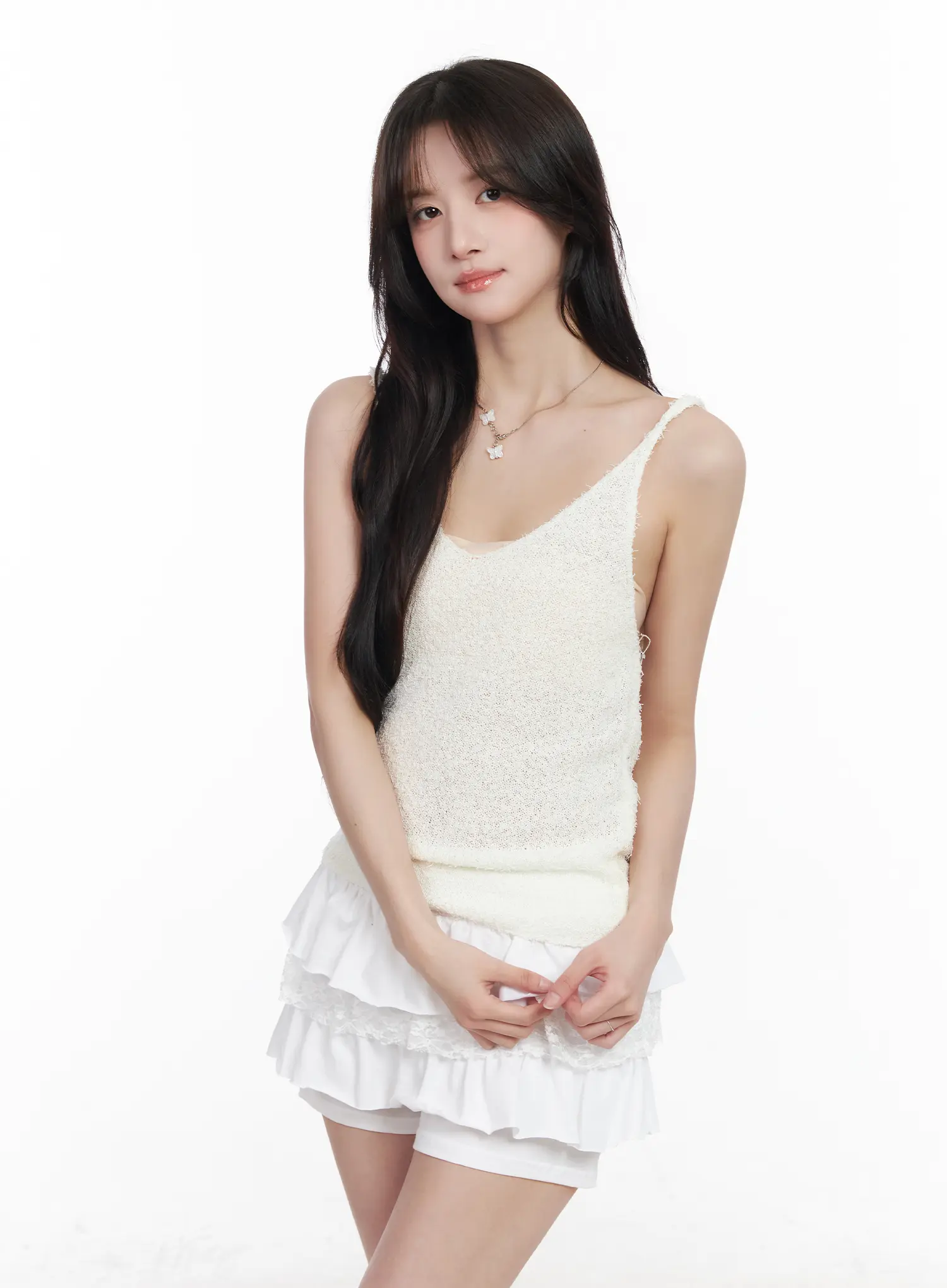 Textured V-Neck Layering Cami Top CM531 - Image 2