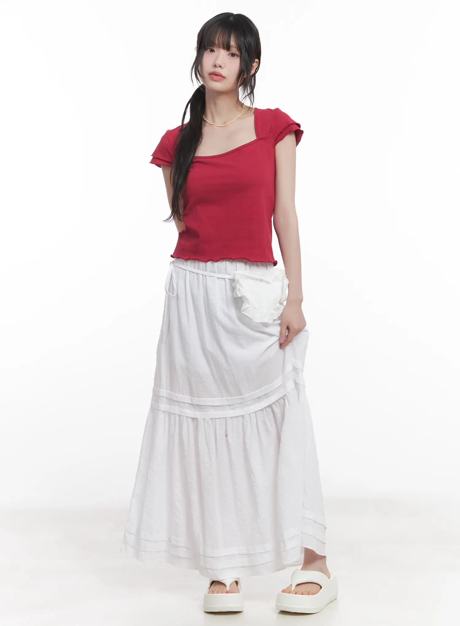 Tiered Flowy Maxi Skirt CU519 - Image 2