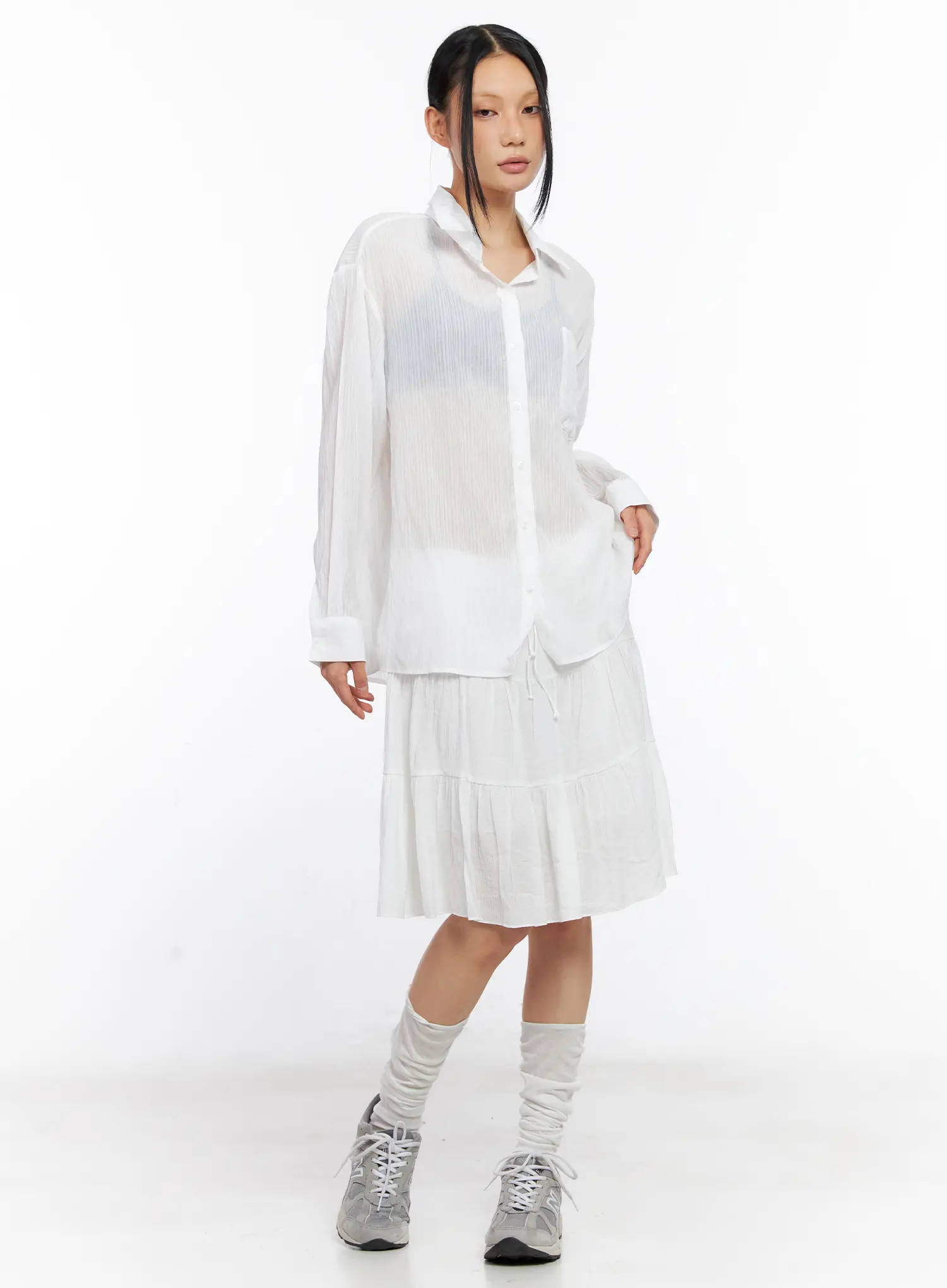 Tiered Flowy Midi Skirt CL529 - Image 9