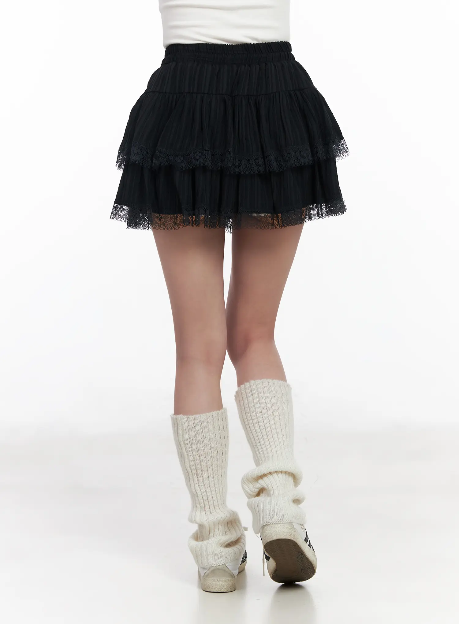 Tiered Lace Ruffle Mini Skirt CM531 - Image 4
