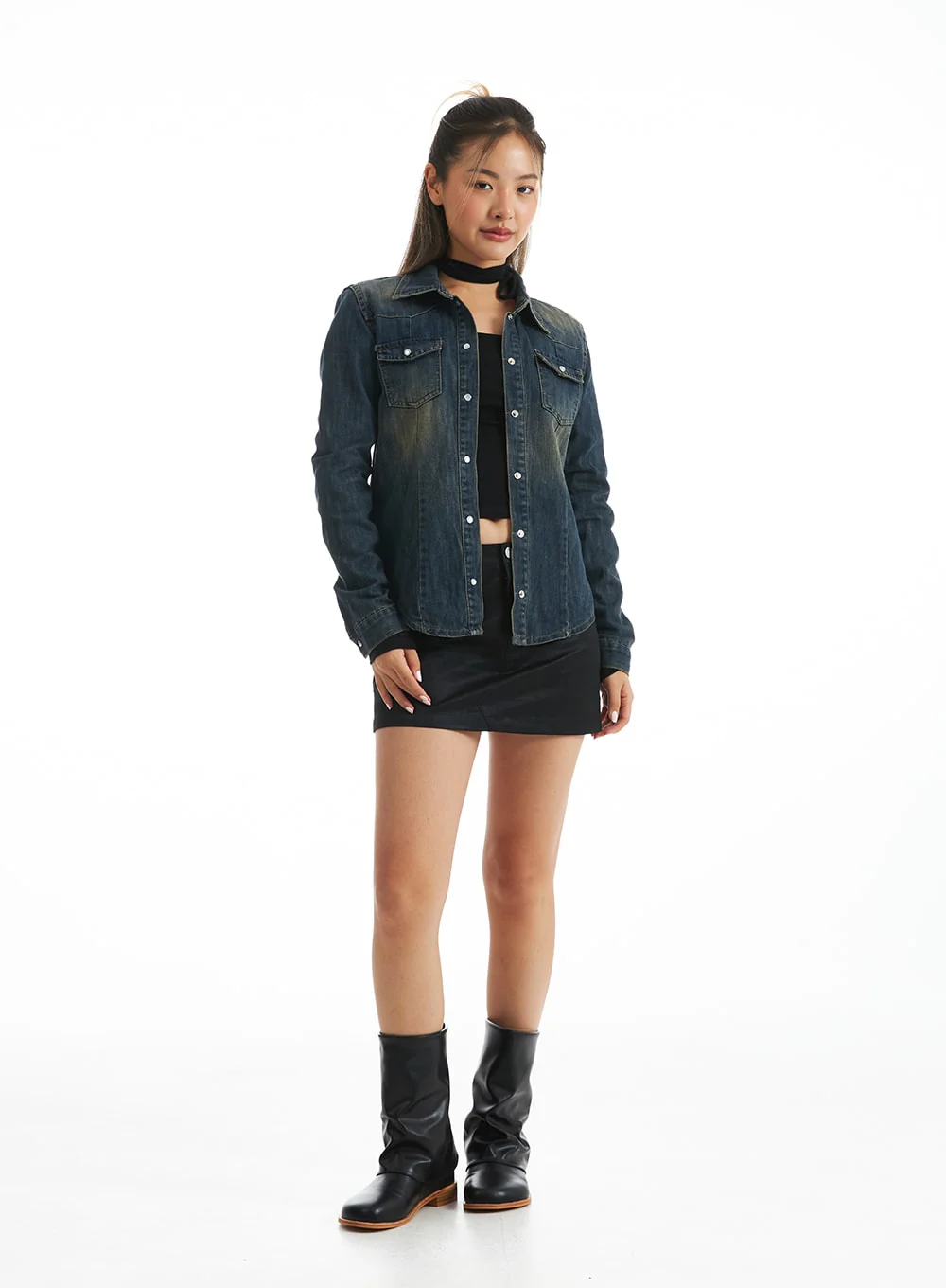 Timeless Tailored Denim Shirt CO318 - Image 2