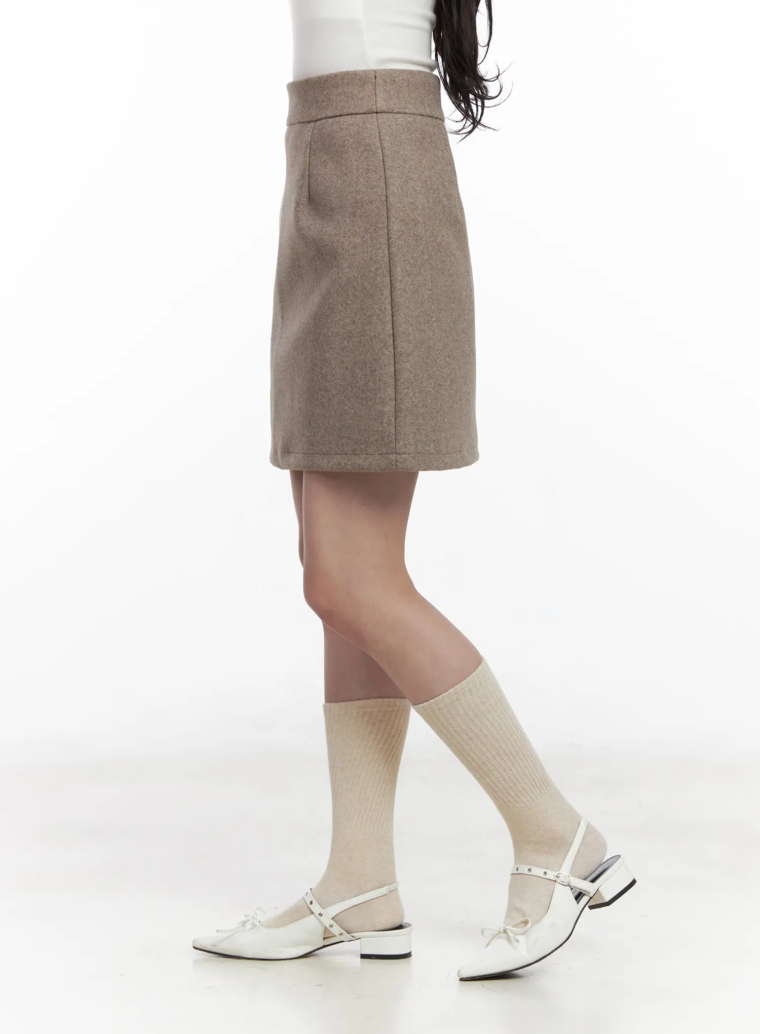 Timeless Wool A-Line Mini Skirt CN526 - Image 3
