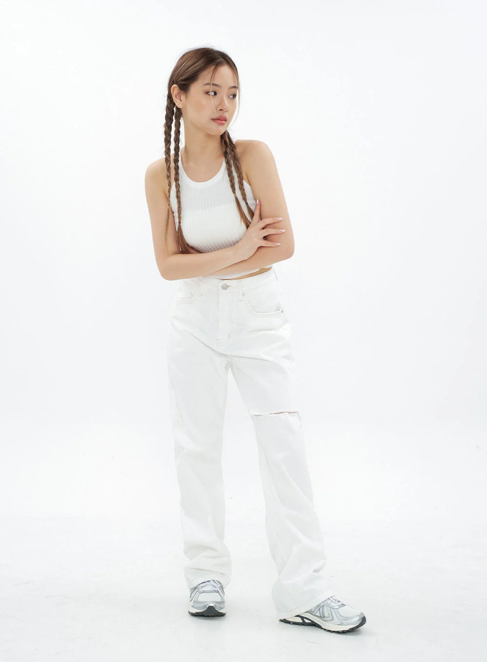Torn Wide Leg Jeans CM18 - Image 12