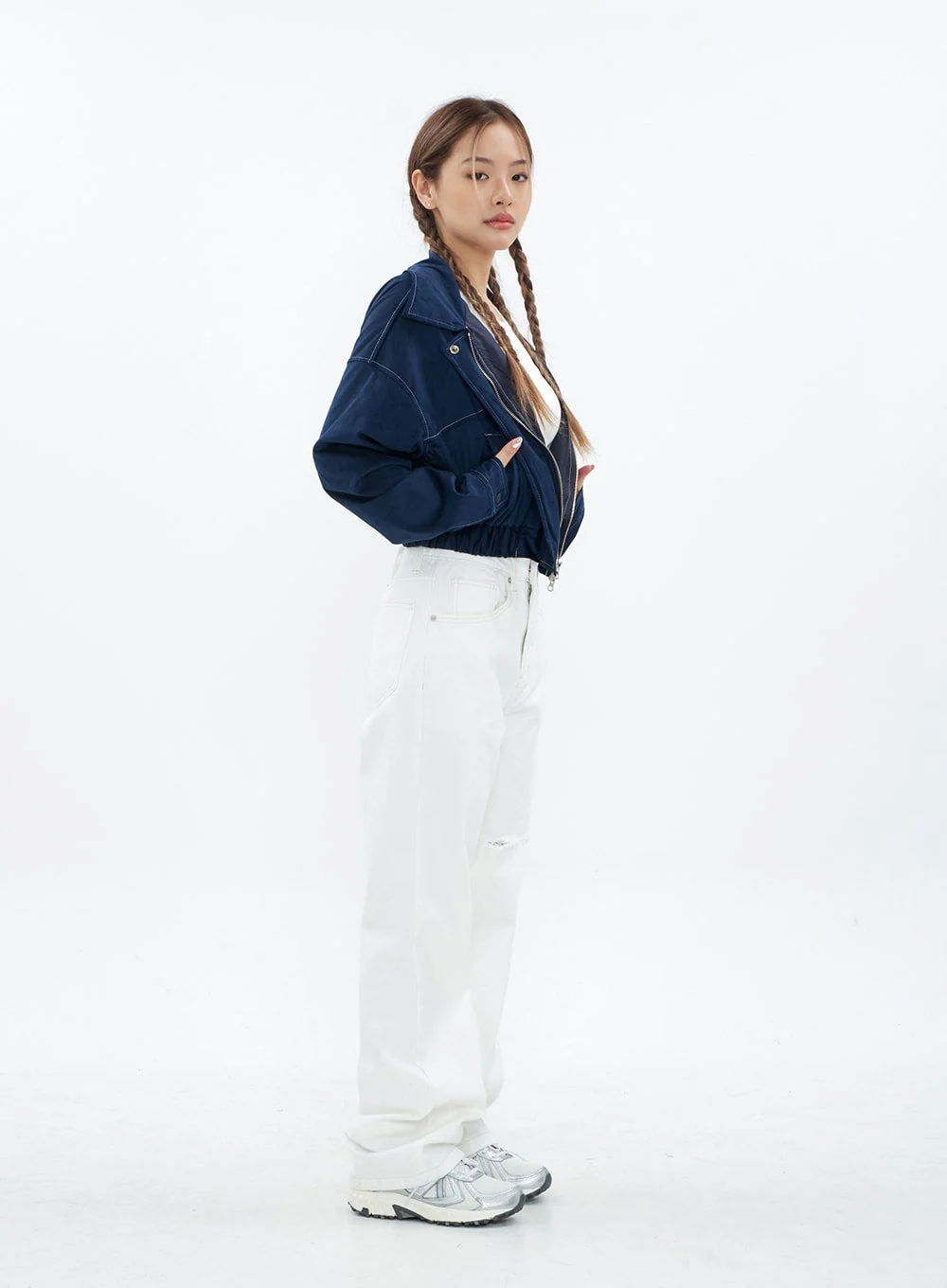 Torn Wide Leg Jeans CM18 - Image 9